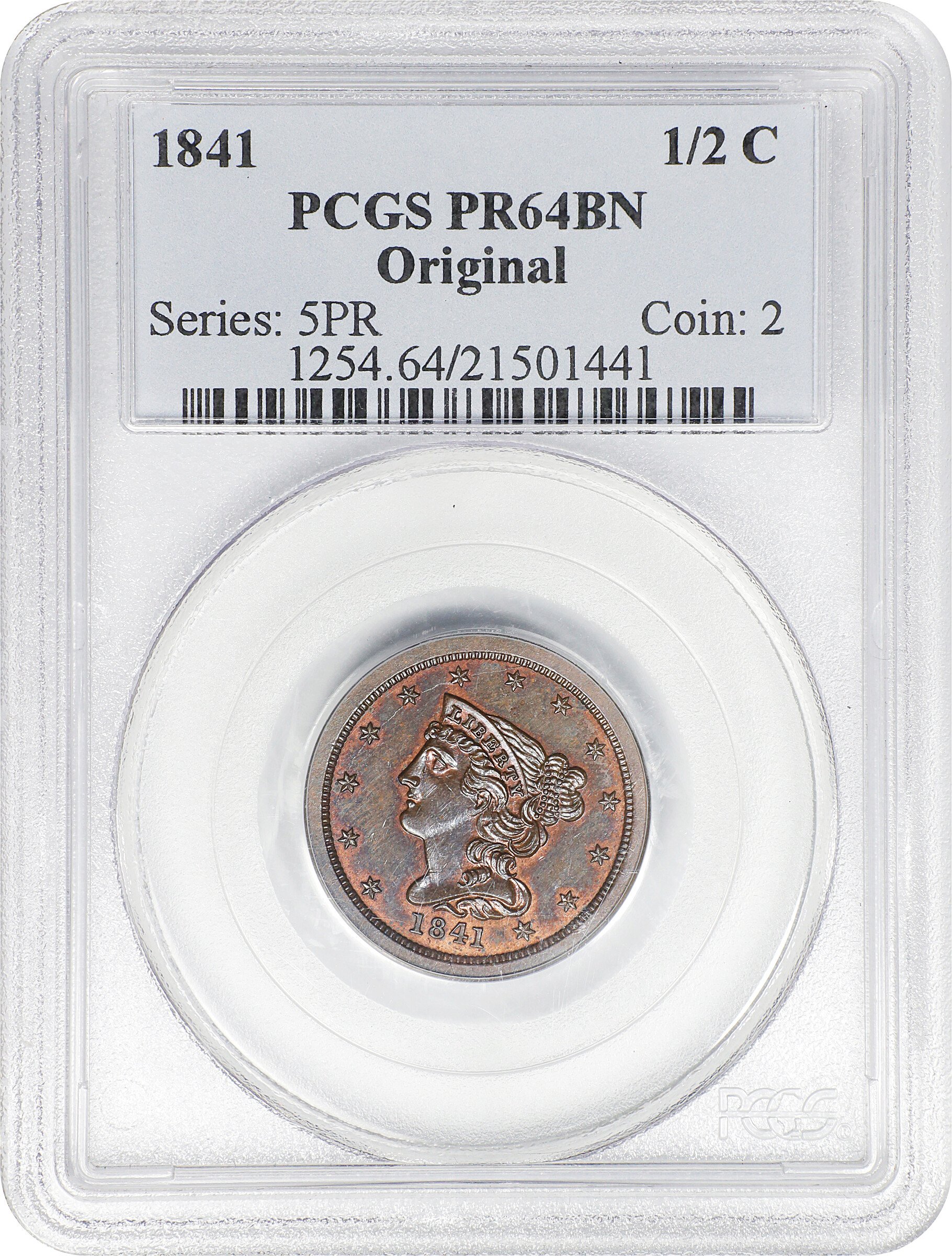 1841 1/2c Original PR BN PR64 BN thumbnail 7