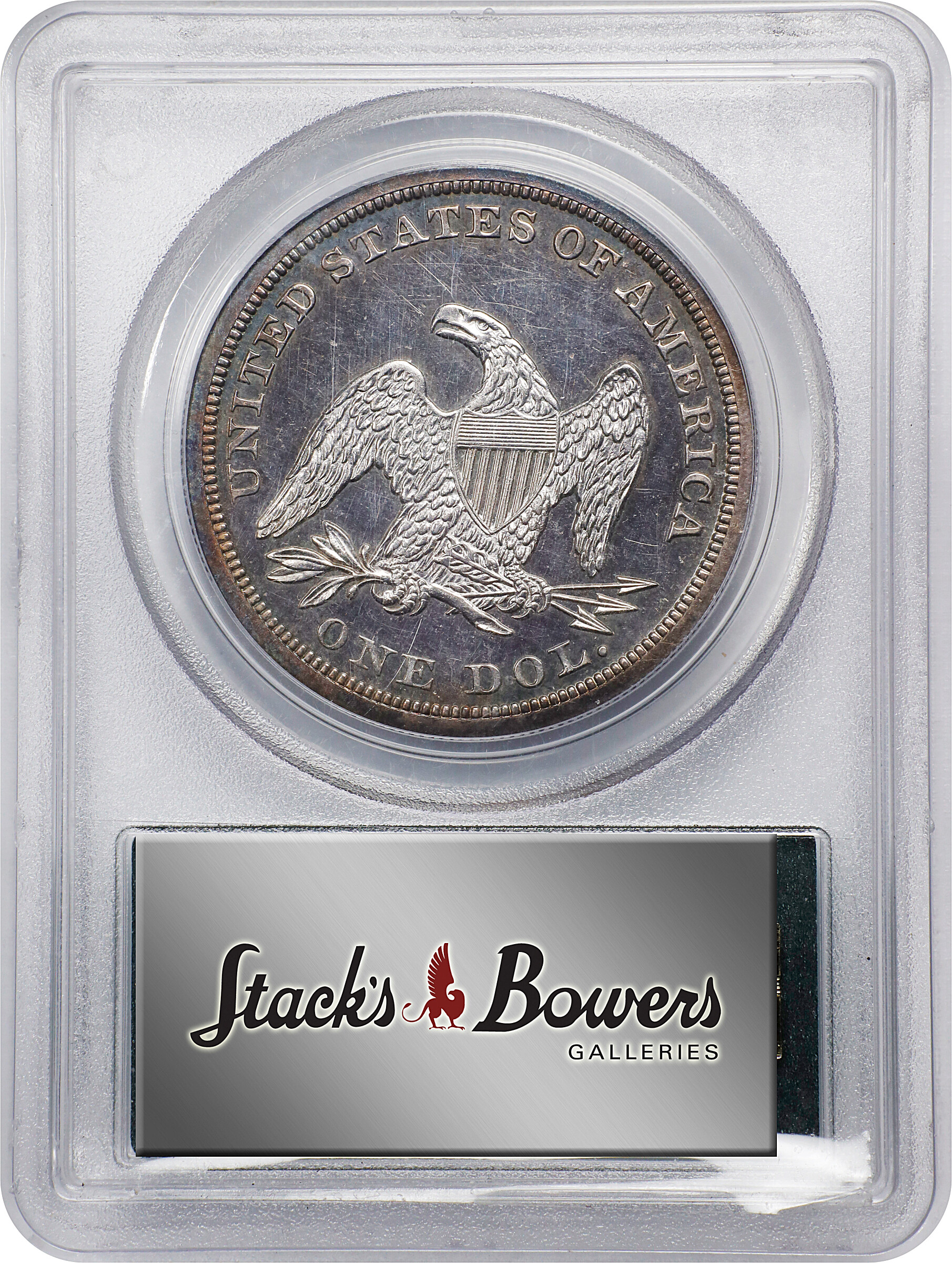 1858 $1 PR62 CAC thumbnail 5