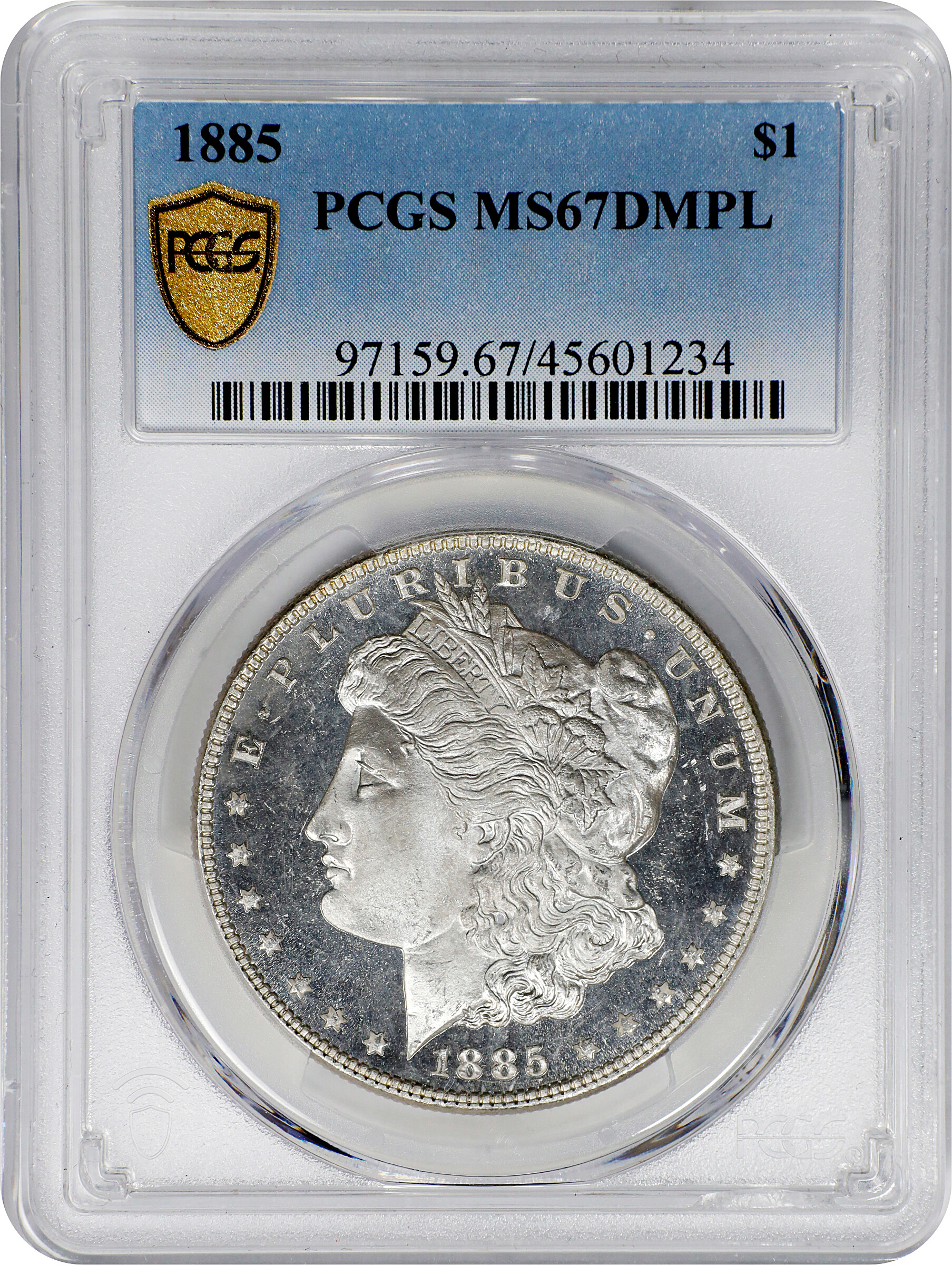 1885 $1  MS DMPL MS67 DMPL CAC thumbnail 3