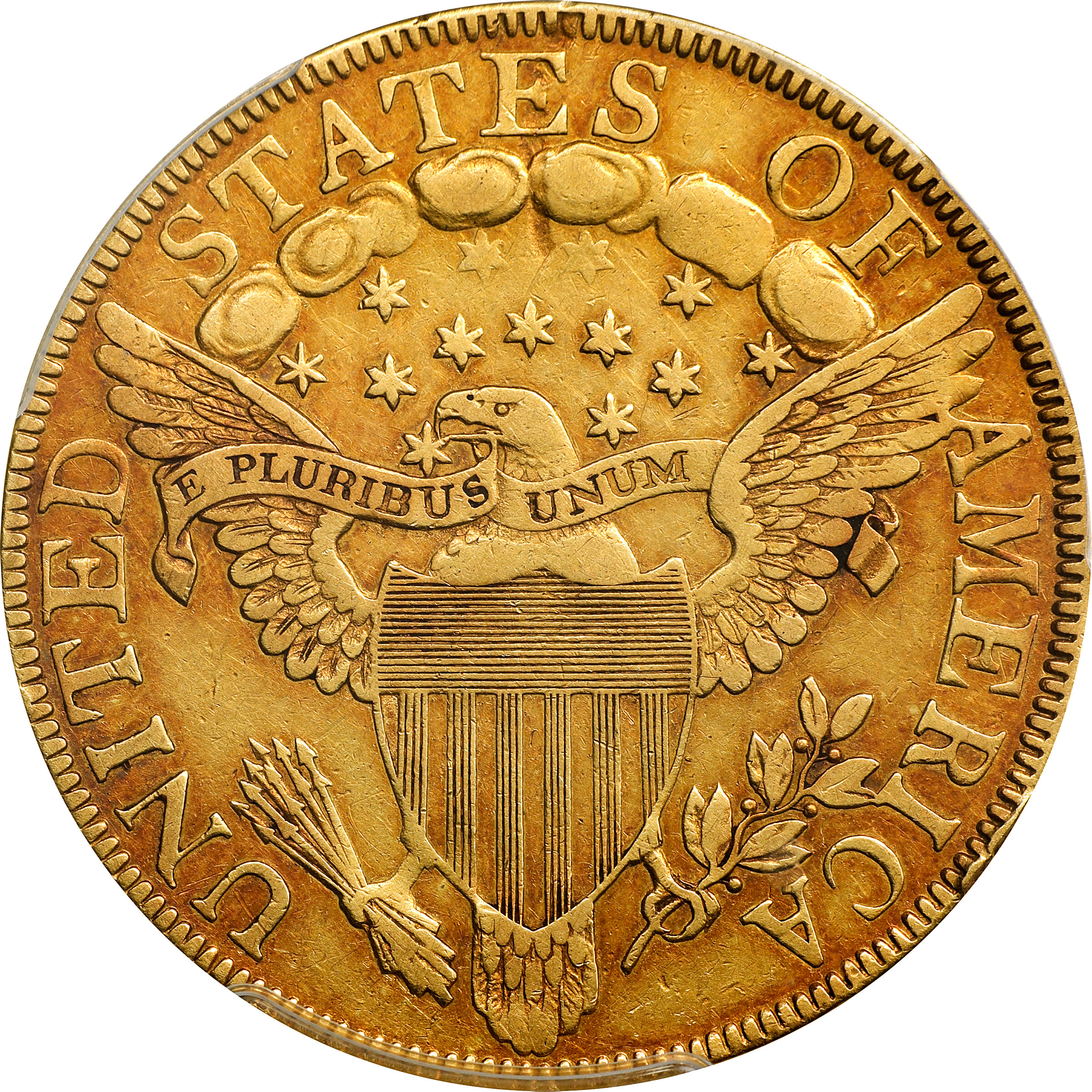Draped Bust Eagle $10  Large Eagle, 1797-1804 [Type] VF35 thumbnail 2