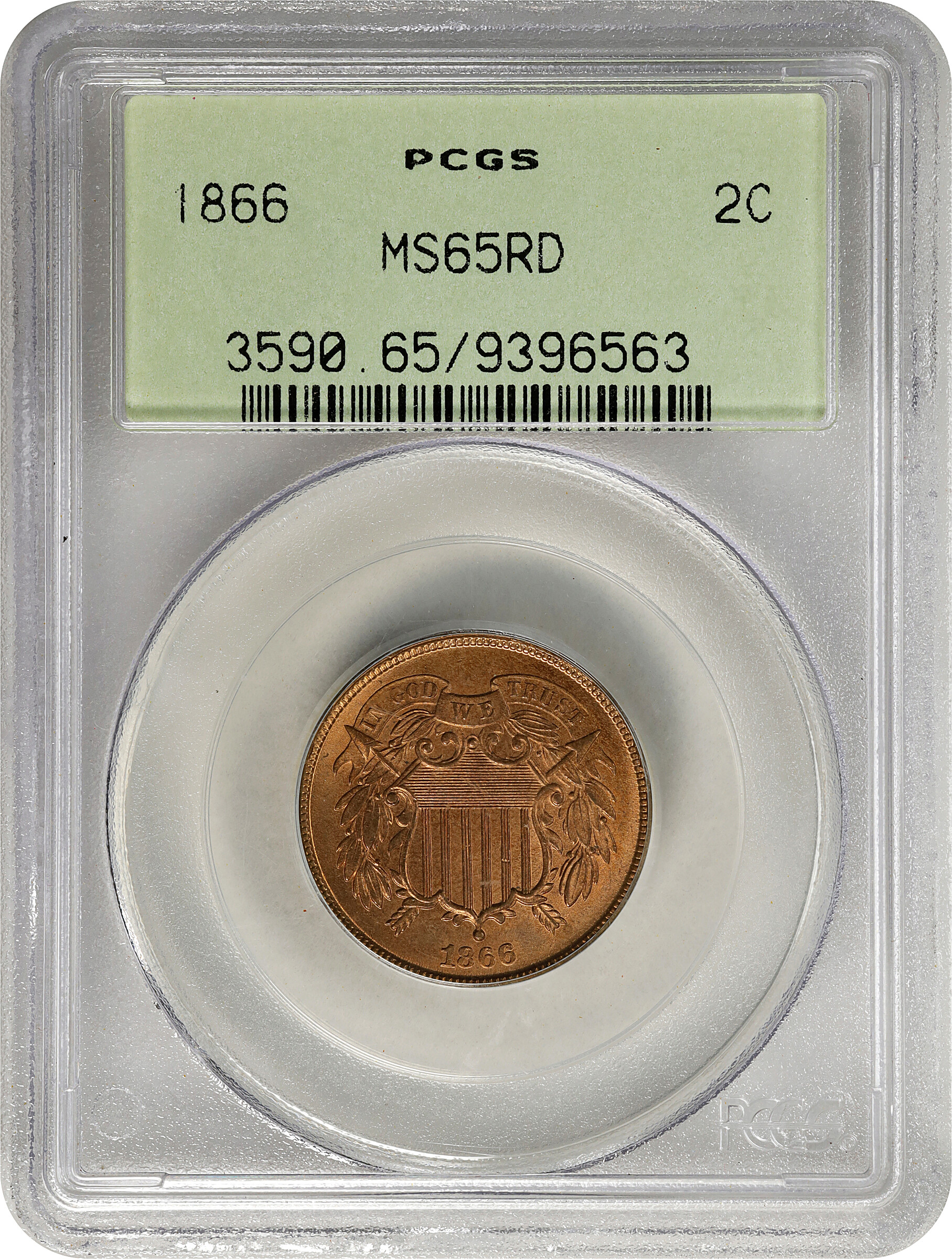 1866 2c MS RD MS65 RD thumbnail 7