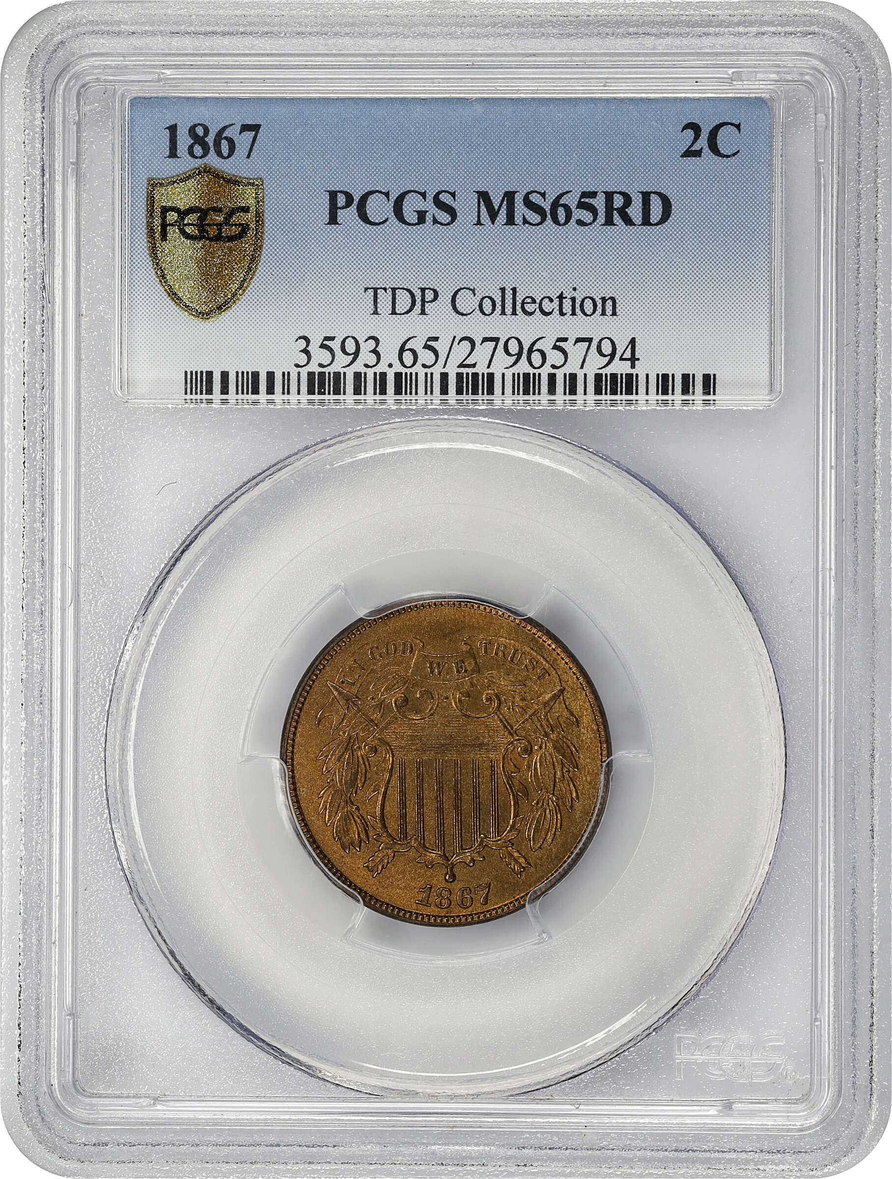 1867 2c MS RD MS65 RD thumbnail 7