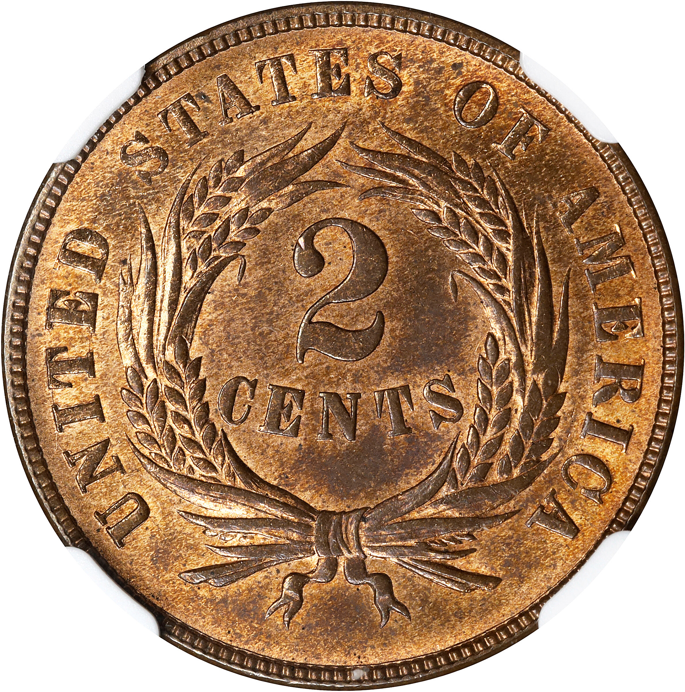 1868 2c MS RB MS66 RB CAC thumbnail 5