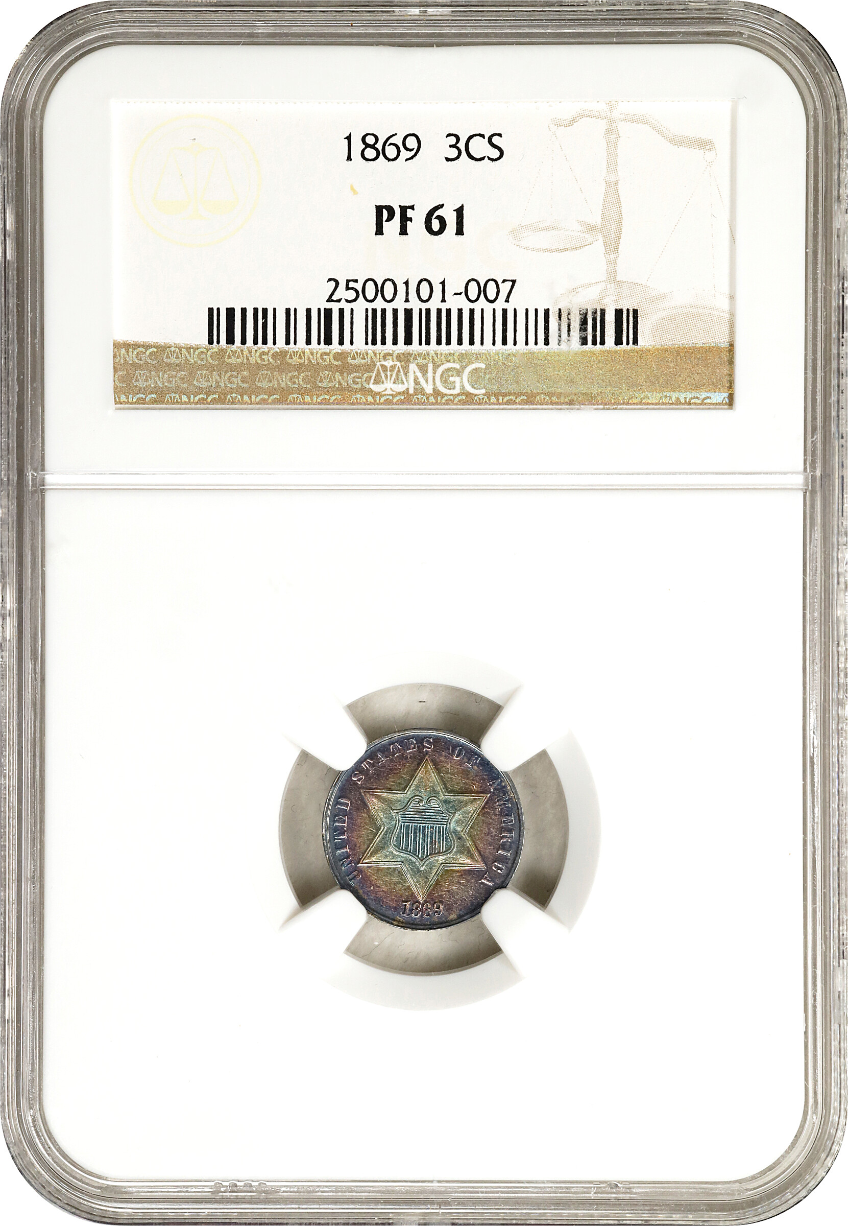 1869/'8' 3cS Narrow Date AU53 thumbnail 7