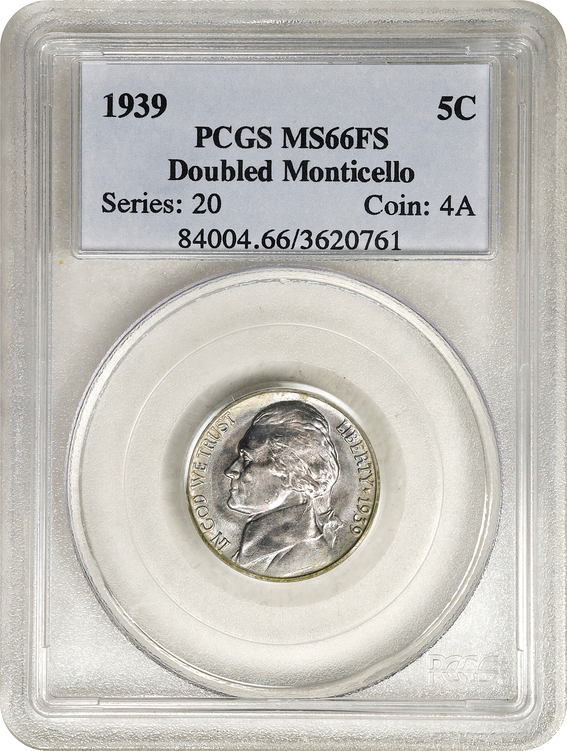 1939 5c Reverse of 1940, Doubled Monticello MS FS MS63 FS thumbnail 14