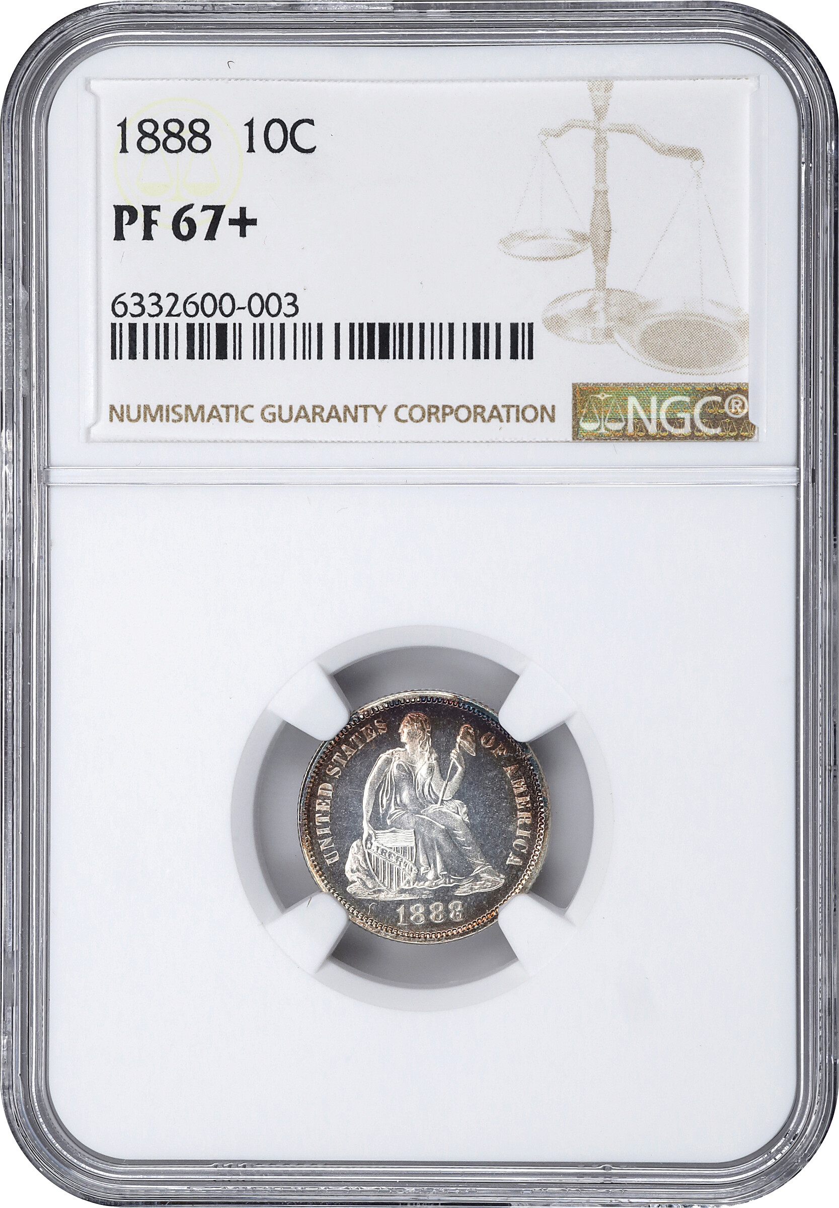 1888 10c PR67 thumbnail 3