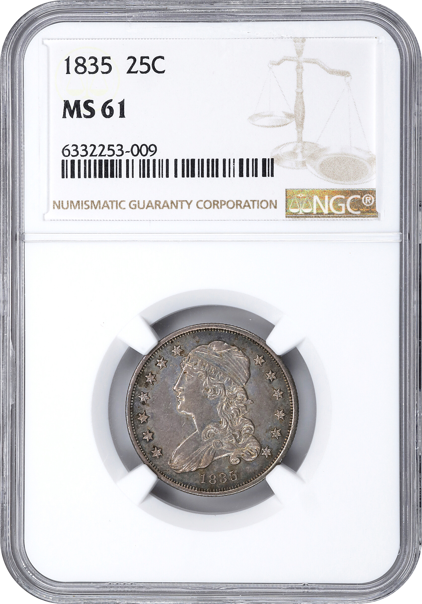 1835 25c MS61 thumbnail 3