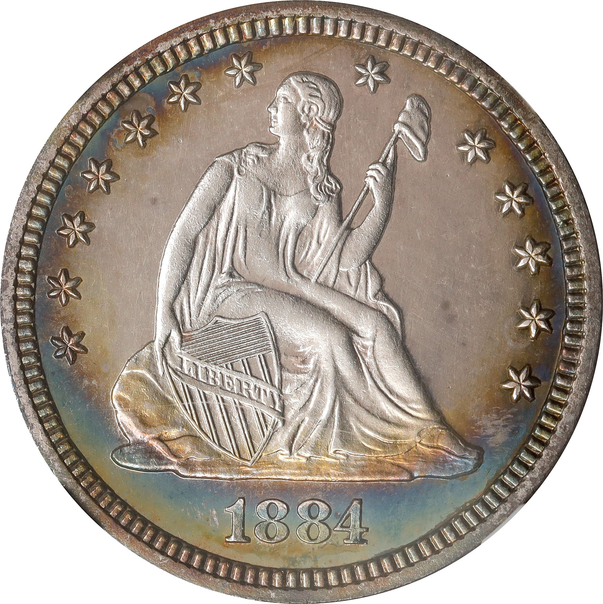 1884 Liberty Seated Quarter. Proof-65 (NGC).