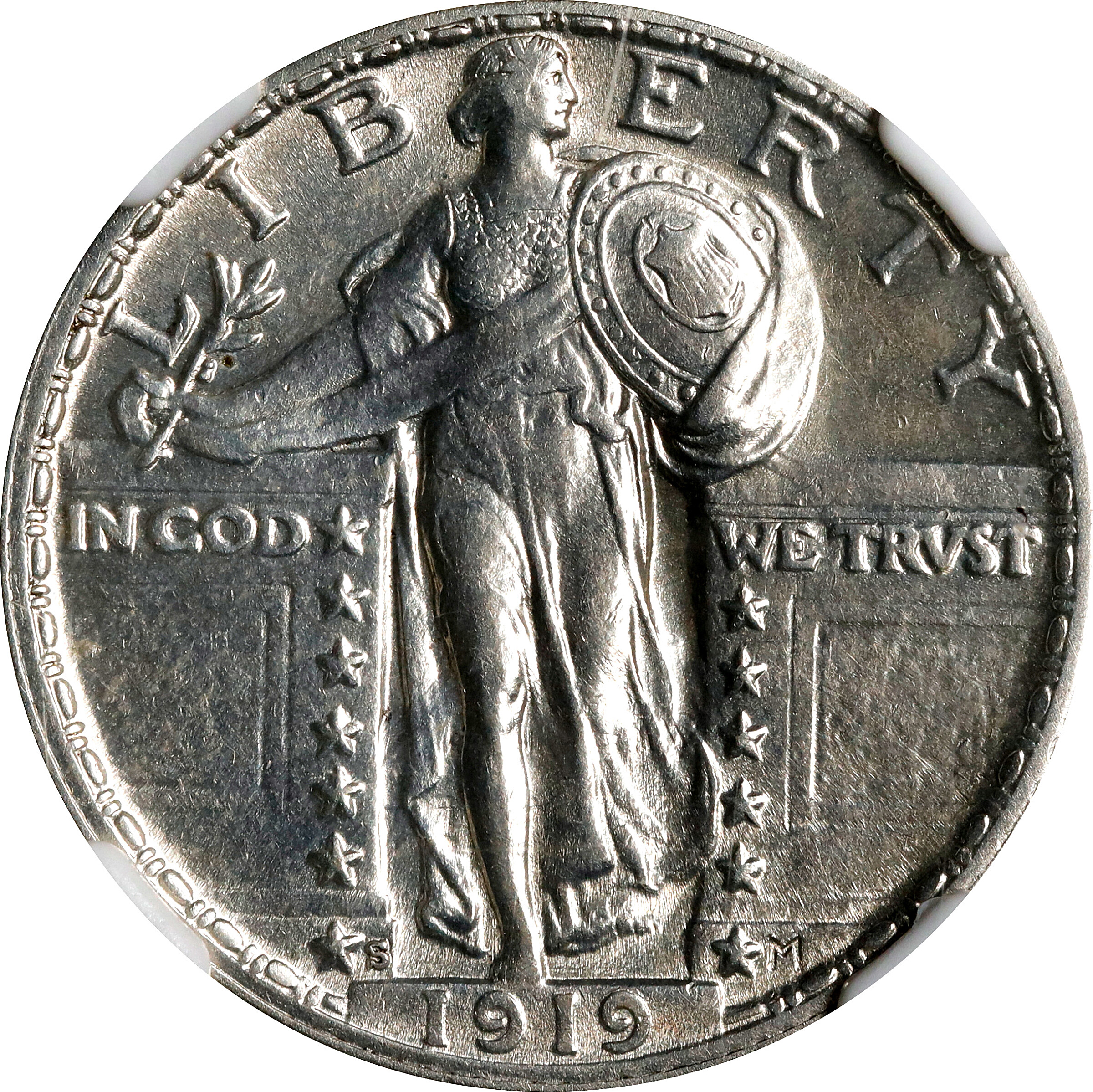 1919-S Standing Liberty Quarter. AU-55 FH (NGC).