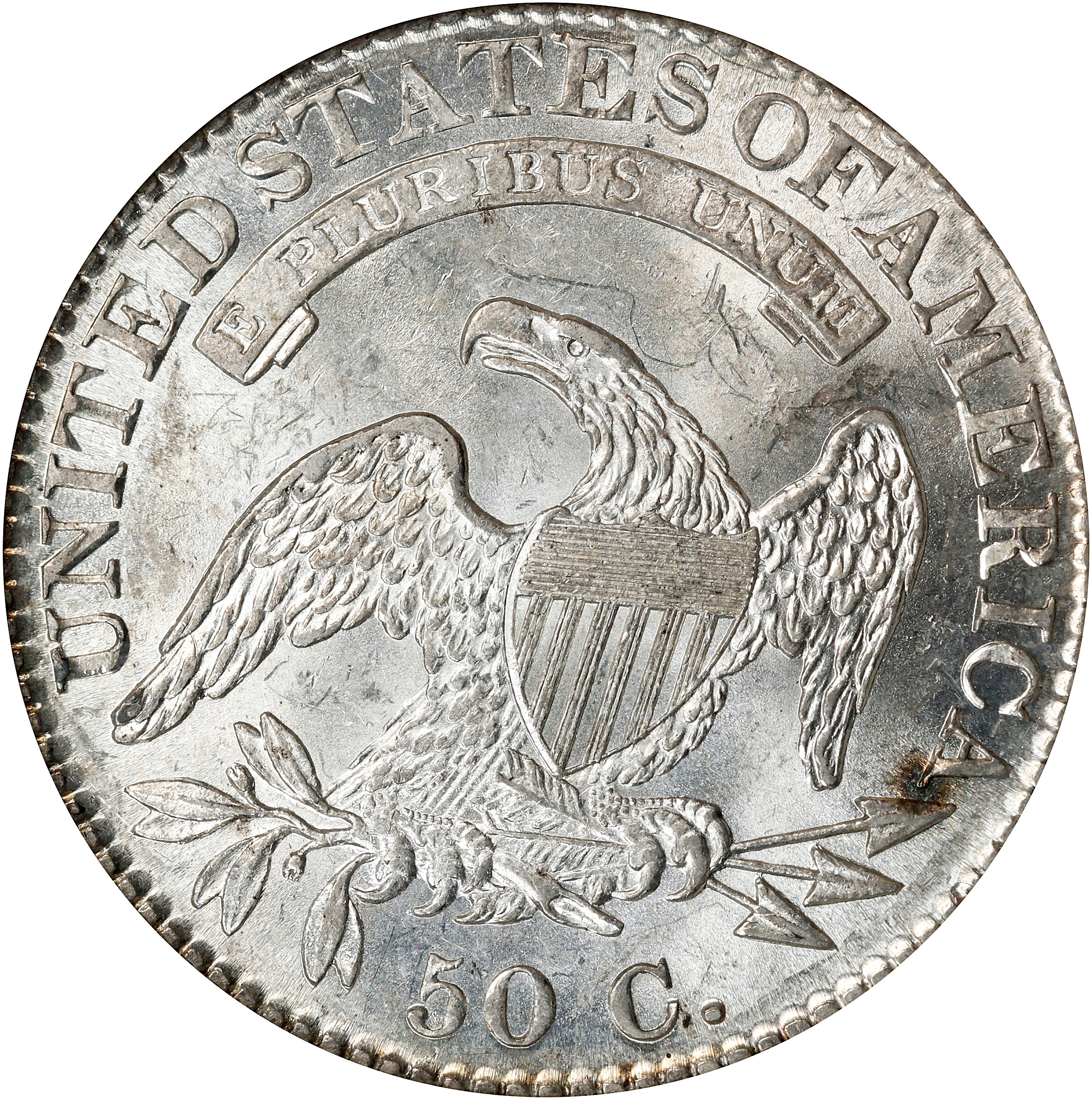 1822/1 50c Overdate, O-101 MS61 thumbnail 2