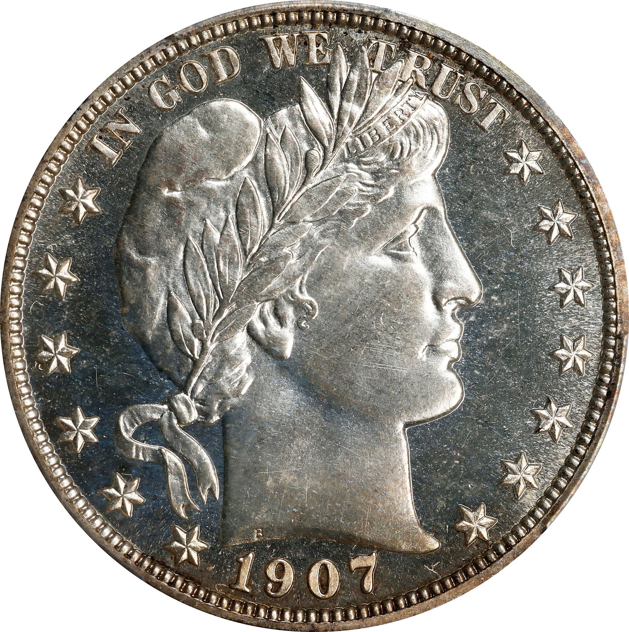1907 Barber Half Dollar. Proof-66 (PCGS).