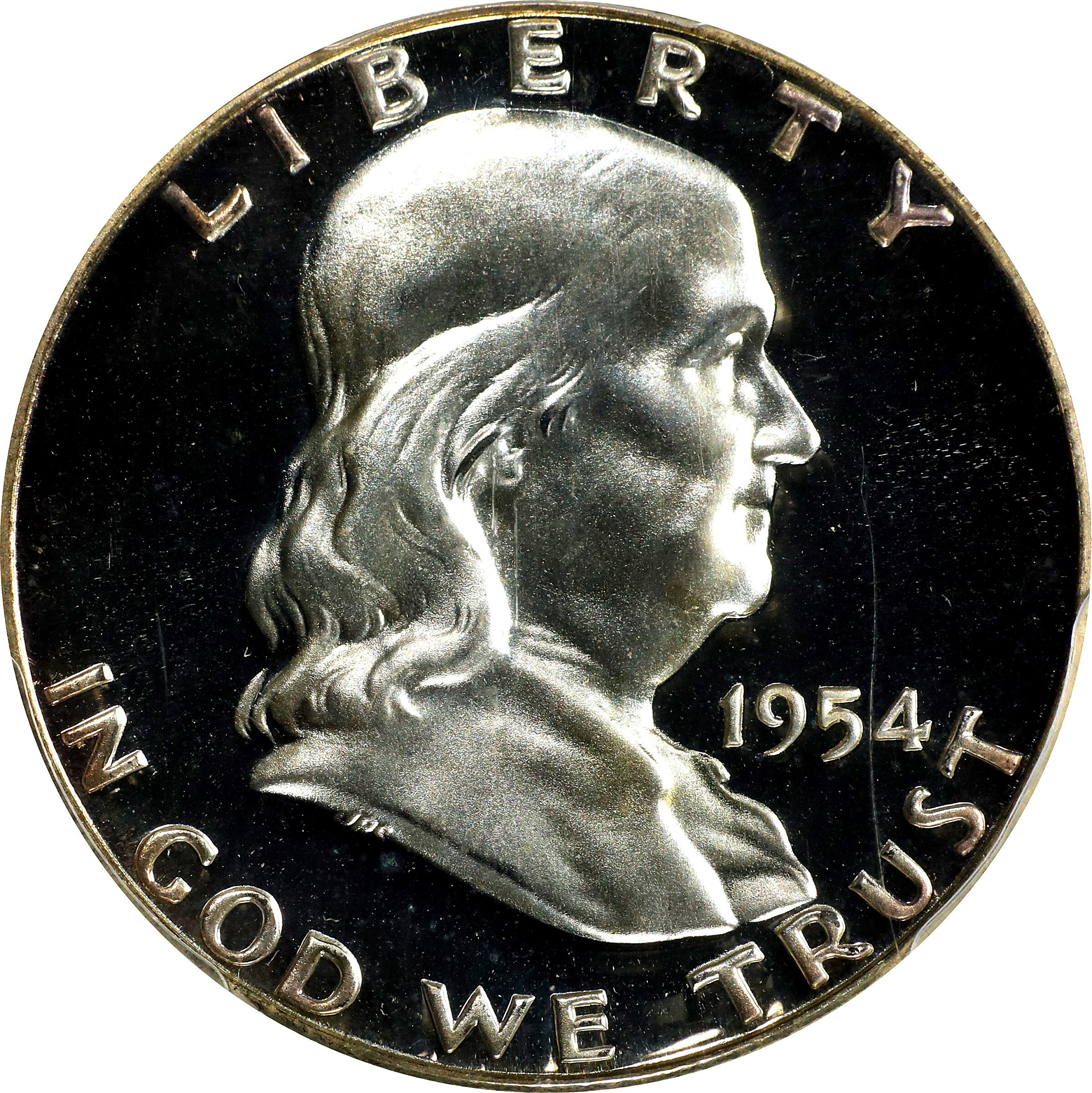 1954 Franklin Half Dollar. Proof-68 Deep Cameo (PCGS).