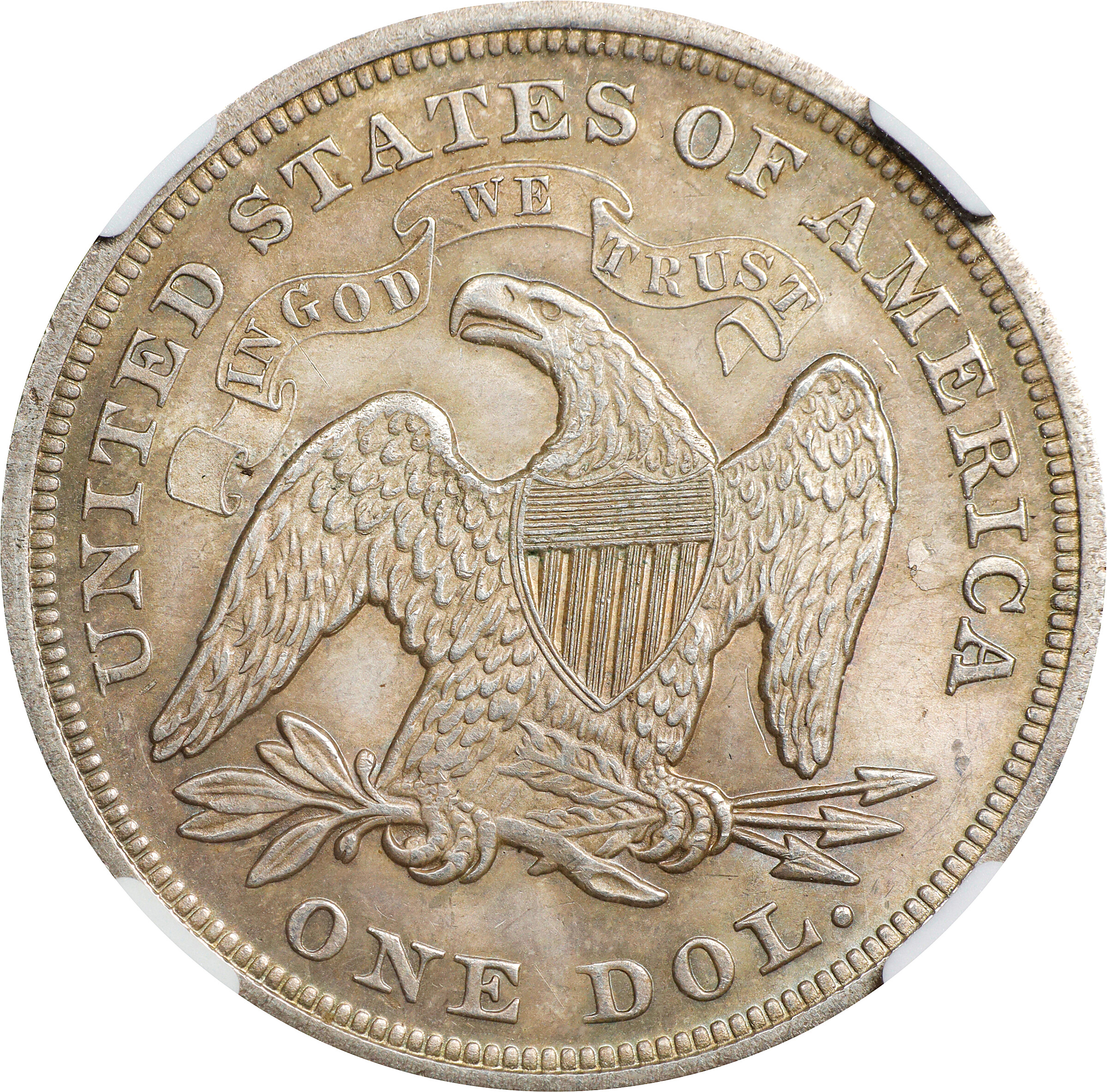 1869 $1 MS66 CAC thumbnail 8