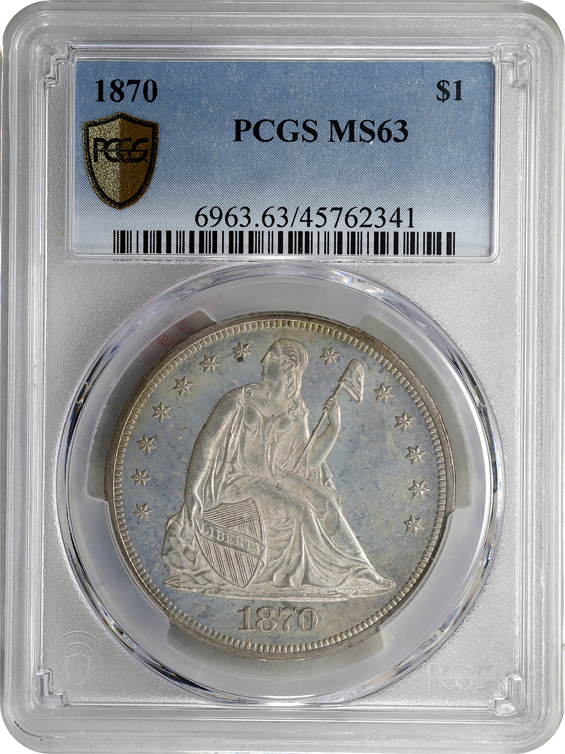 1870 $1 AU55 thumbnail 13