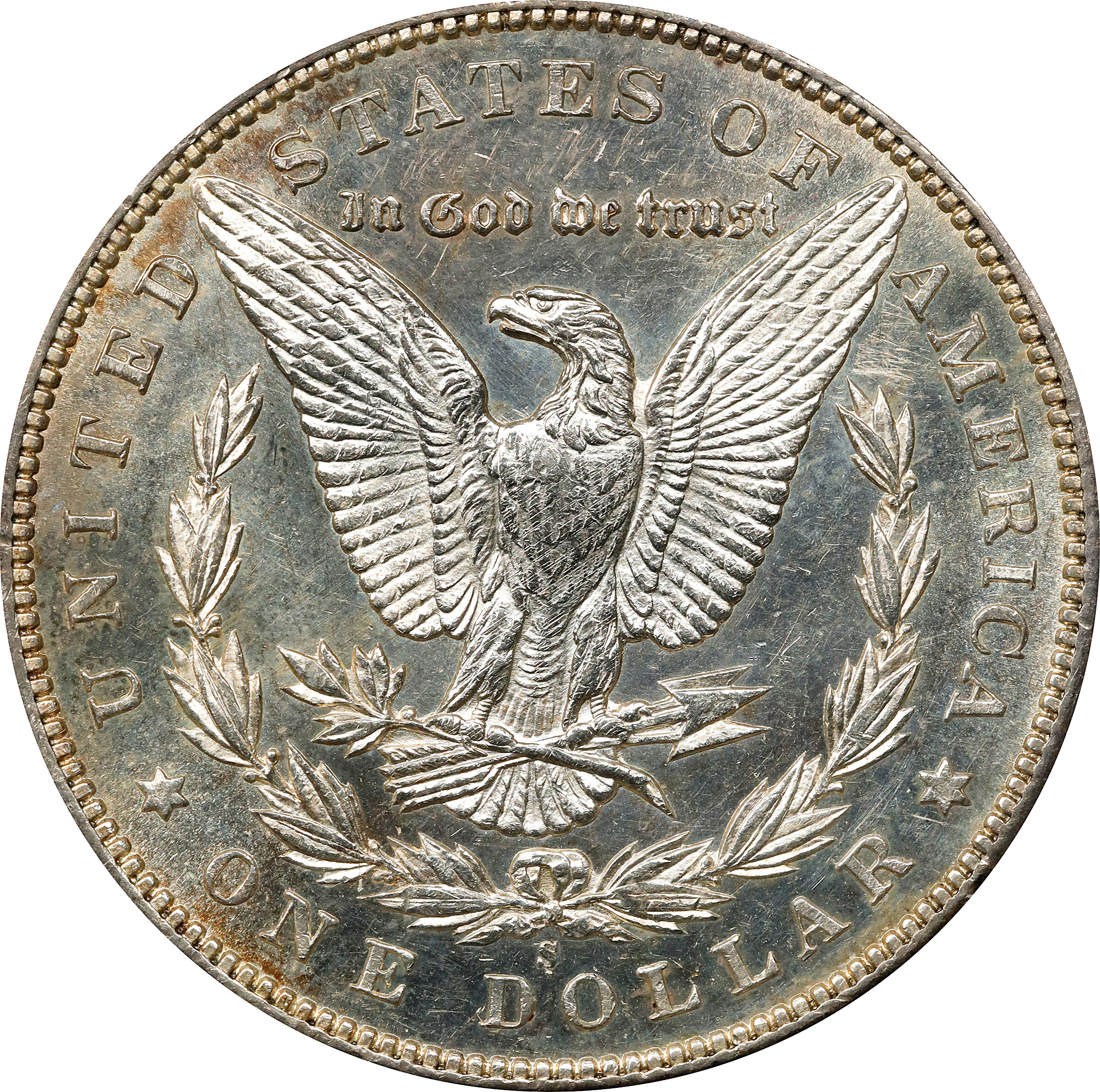 1895-S/S $1  S/Horizontal S, VAM-4 MS PL AU53 PL thumbnail 2