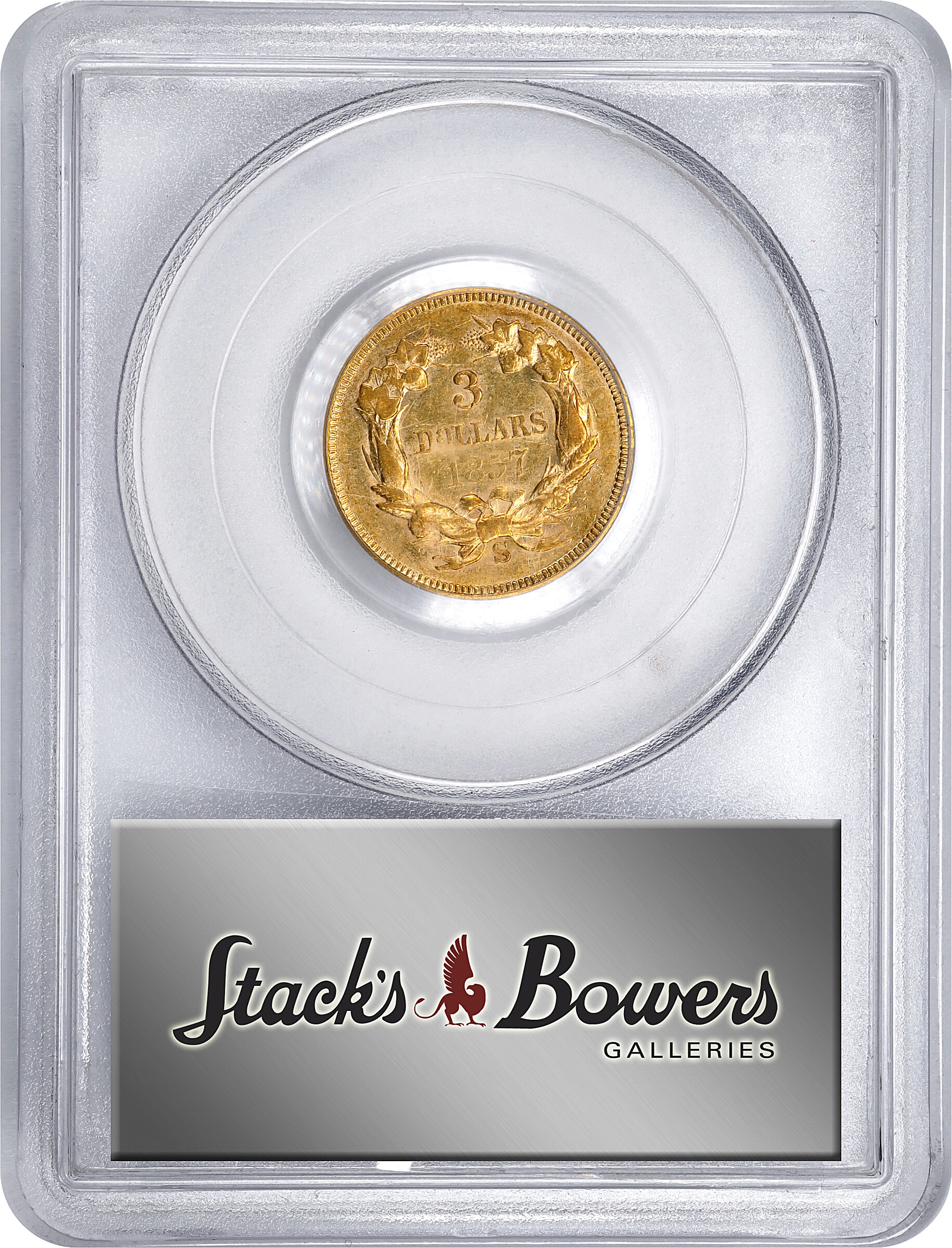 1857-S $3 AU50 thumbnail 4