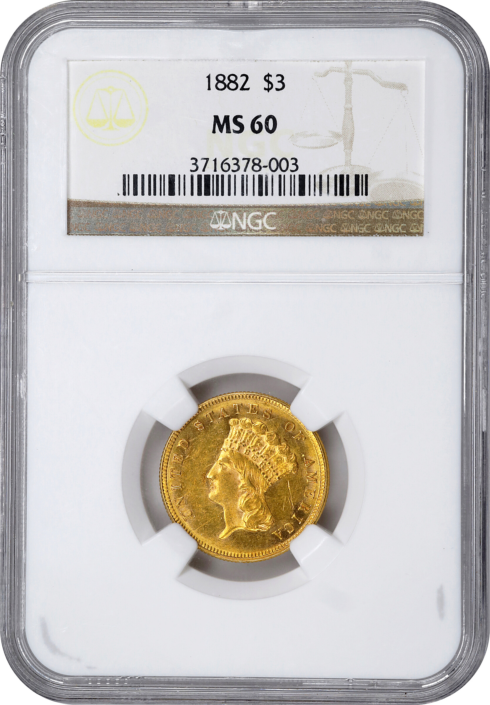 1882 $3 Gold MS Values | Greysheet