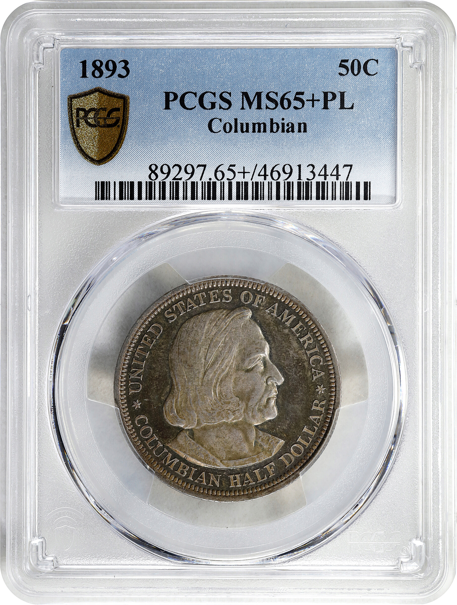 1893 50c Columbian Exposition MS PL MS65 PL CAC thumbnail 5