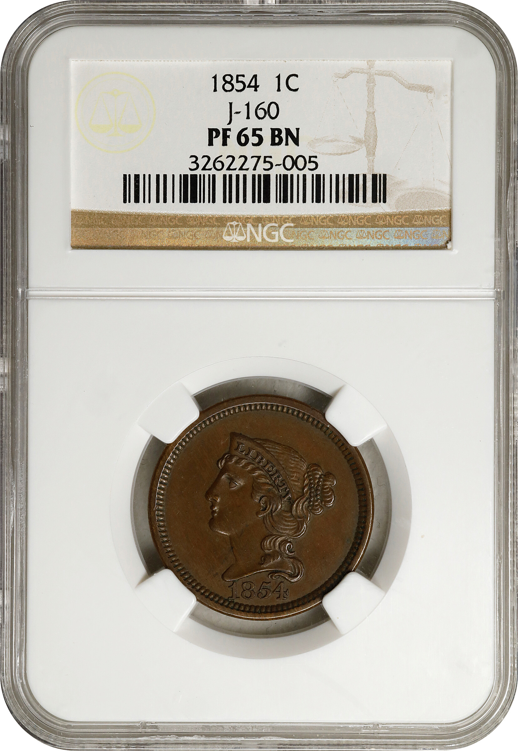 1854 P1c Original, Copper, J-160 PR BN thumbnail 13