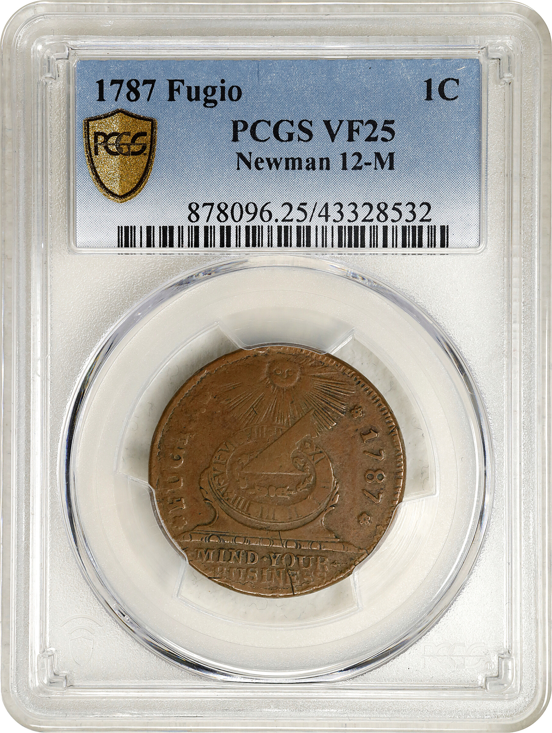 1787 Fugio 1c 4 Cinquefoils, STATES UNITED, Newman 12-M MS BN VF25 BN thumbnail 4