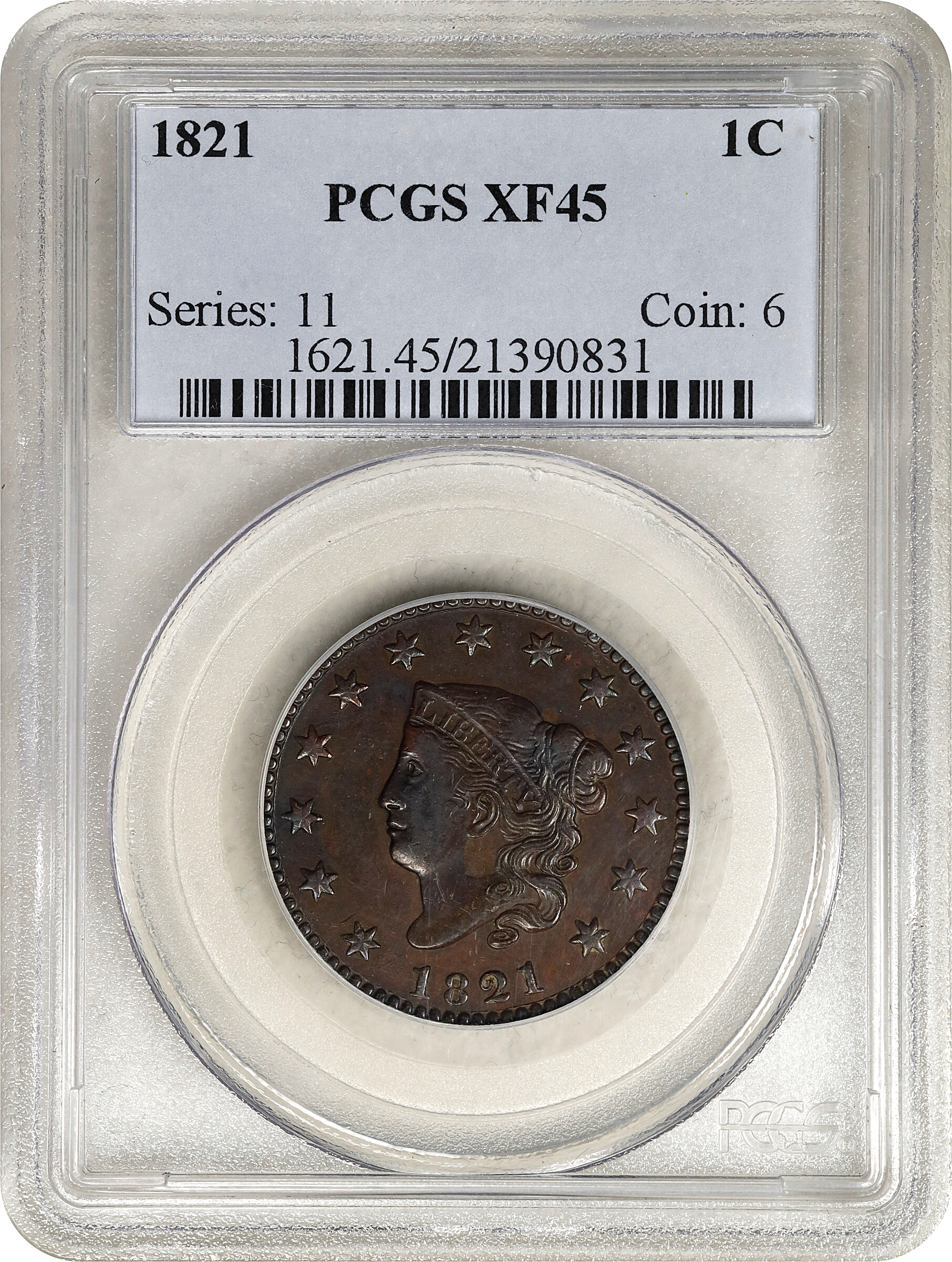 1821 1c MS BN AU55 BN CAC thumbnail 10