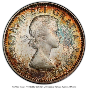 image for: Canada: Elizabeth II 10 Cents 1956 MS66 PCGS,...