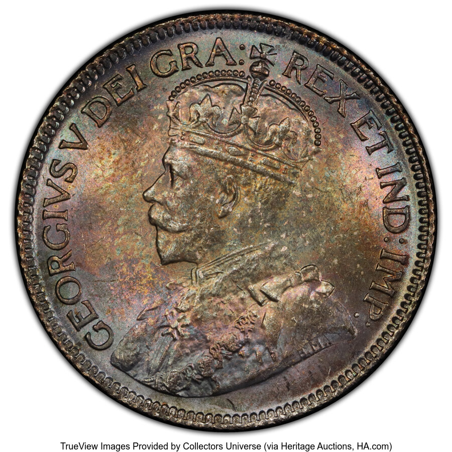 Canada: George V 25 Cents 1936 MS66 PCGS,...