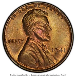 image for: 1941 1C Doubled Die Obverse, FS-102 MS64 Red and Brown PCGS. Formerly FS-018.1. PCGS Population: (8/1 and 0/0+). NGC Census...