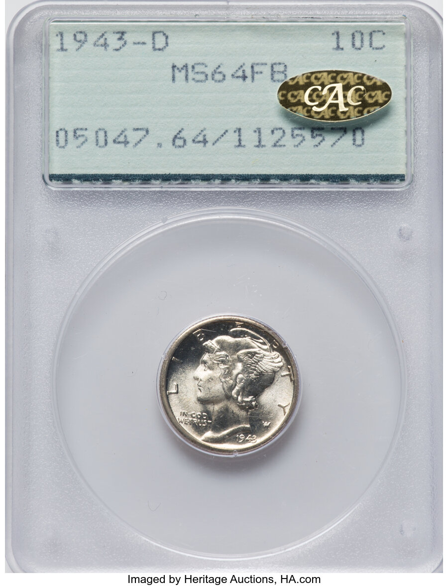 1943 D Dime MS Values | Greysheet
