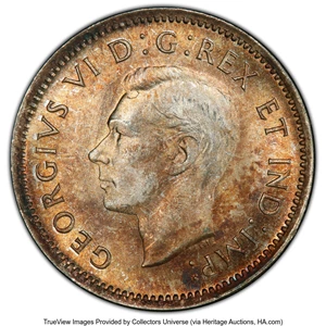 image for: Canada: George VI 10 Cents 1937 MS66 PCGS,...