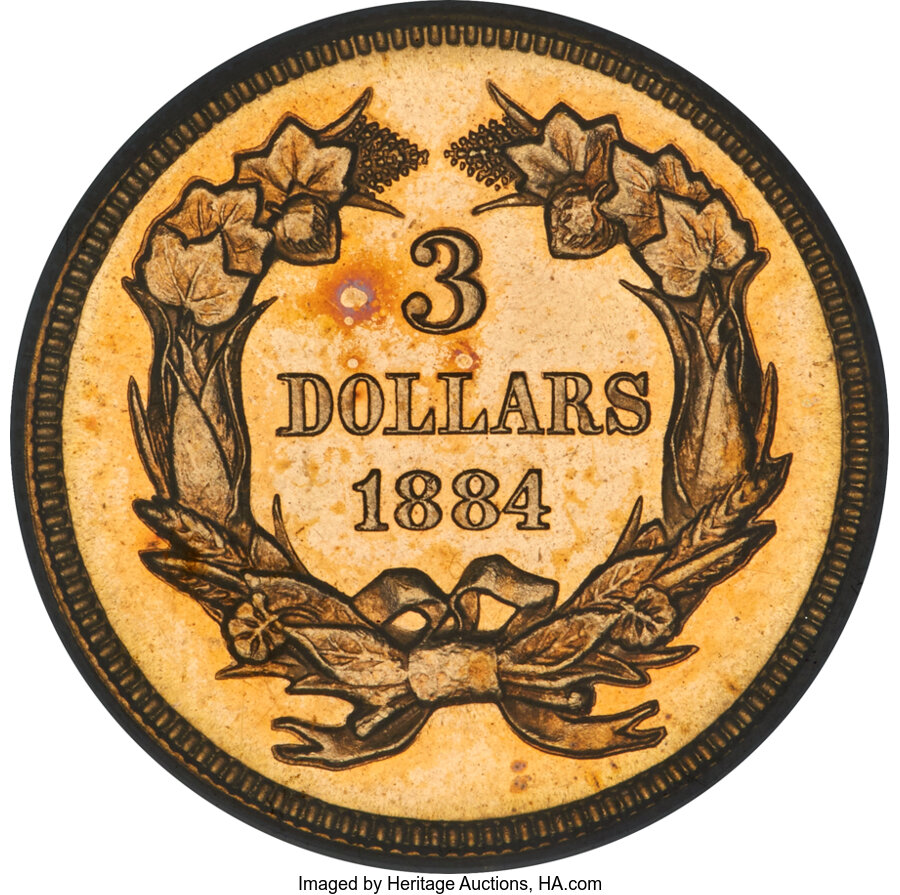 1884 $3 MS64 thumbnail 2