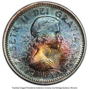 image for: Canada: Elizabeth II 10 Cents 1964 MS67+ PCGS,...
