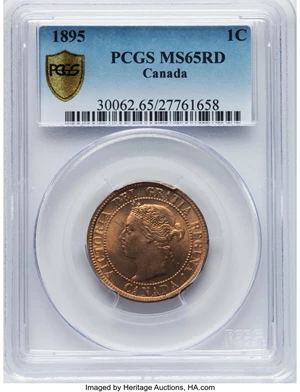 image for: Canada: Victoria Cent 1895 MS65 Red PCGS,...