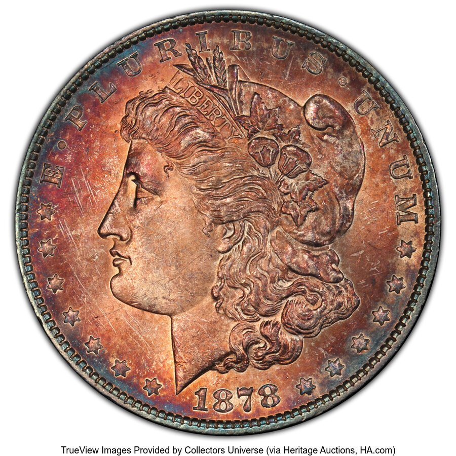 1878 7TF $1 Reverse of 1878, Washed Out L, VAM-188, MS61 PCGS. A Hit List Variety. PCGS Population: (2/5 and 0/0+). NGC Cen...