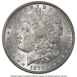 image for: 1878 7TF $1 Reverse of 1878, VAM-115, Tripled Blossoms MS61 PCGS. A Top 100 Variety. Ex: California. PCGS Population: (3/3 ...