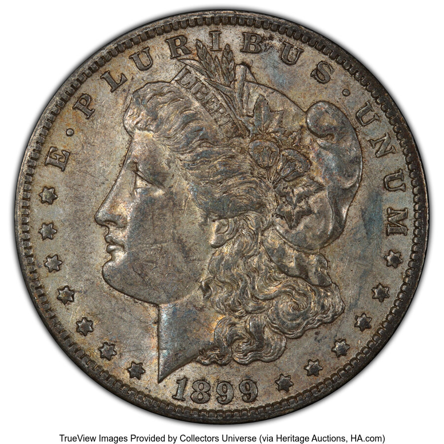 1899-O $1 Micro O, VAM-32, AU53 PCGS. A Top 100 Variety. PCGS Population: (7/12 and 0/0+). NGC Census: (0/0 and 0/0+). CDN:...