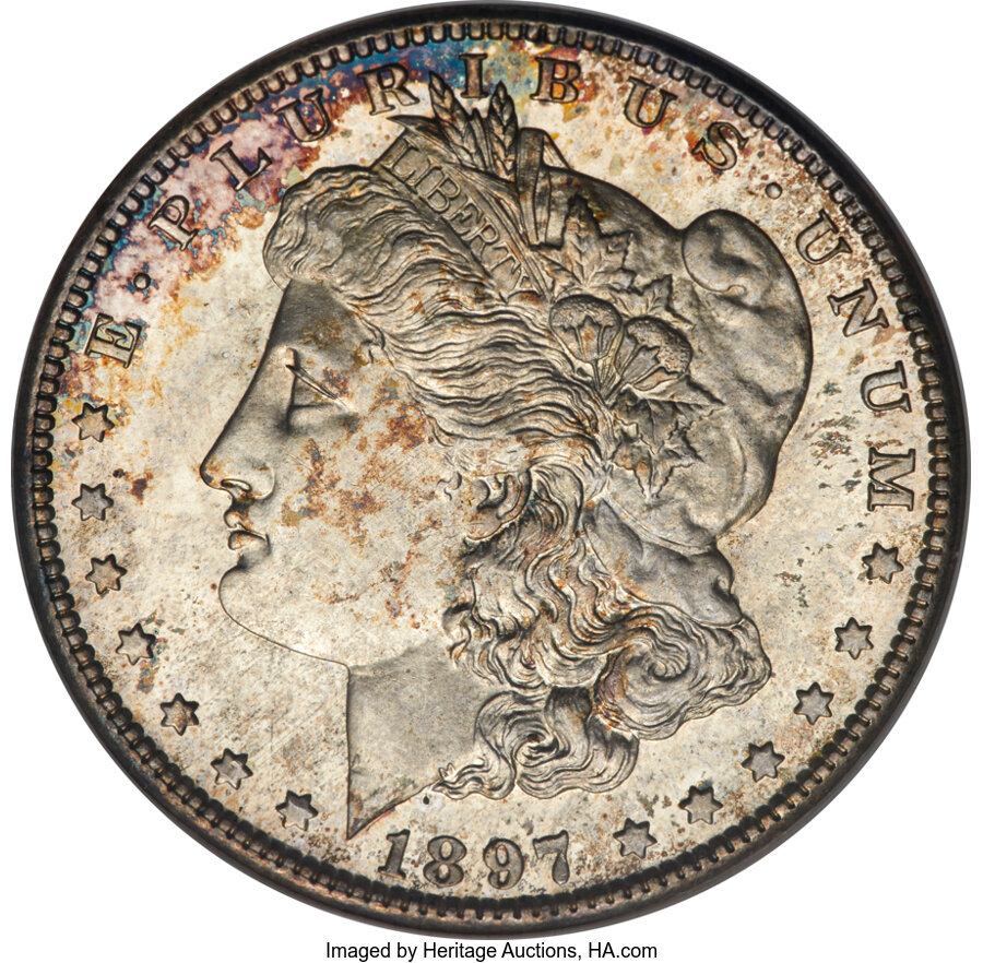 1897-S $1 MS66 Deep Mirror Prooflike NGC. The 1897-S is an available Morgan dollar date, in no small part due to an estimat...