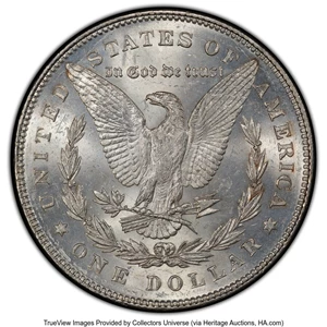 image for: 1878 7TF $1 Reverse of 1878, Re-Engraved Wing, VAM-189 MS62 PCGS. A Hit List Variety. PCGS Population: (2/1 and 0/0+). NGC ...