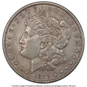 image for: 1878-S $1 Long Arrow Shaft, VAM-27, Top-100, XF45 PCGS. PCGS Population: (21/18 and 0/0+). NGC Census: (0/0 and 0/0+). CDN: ...