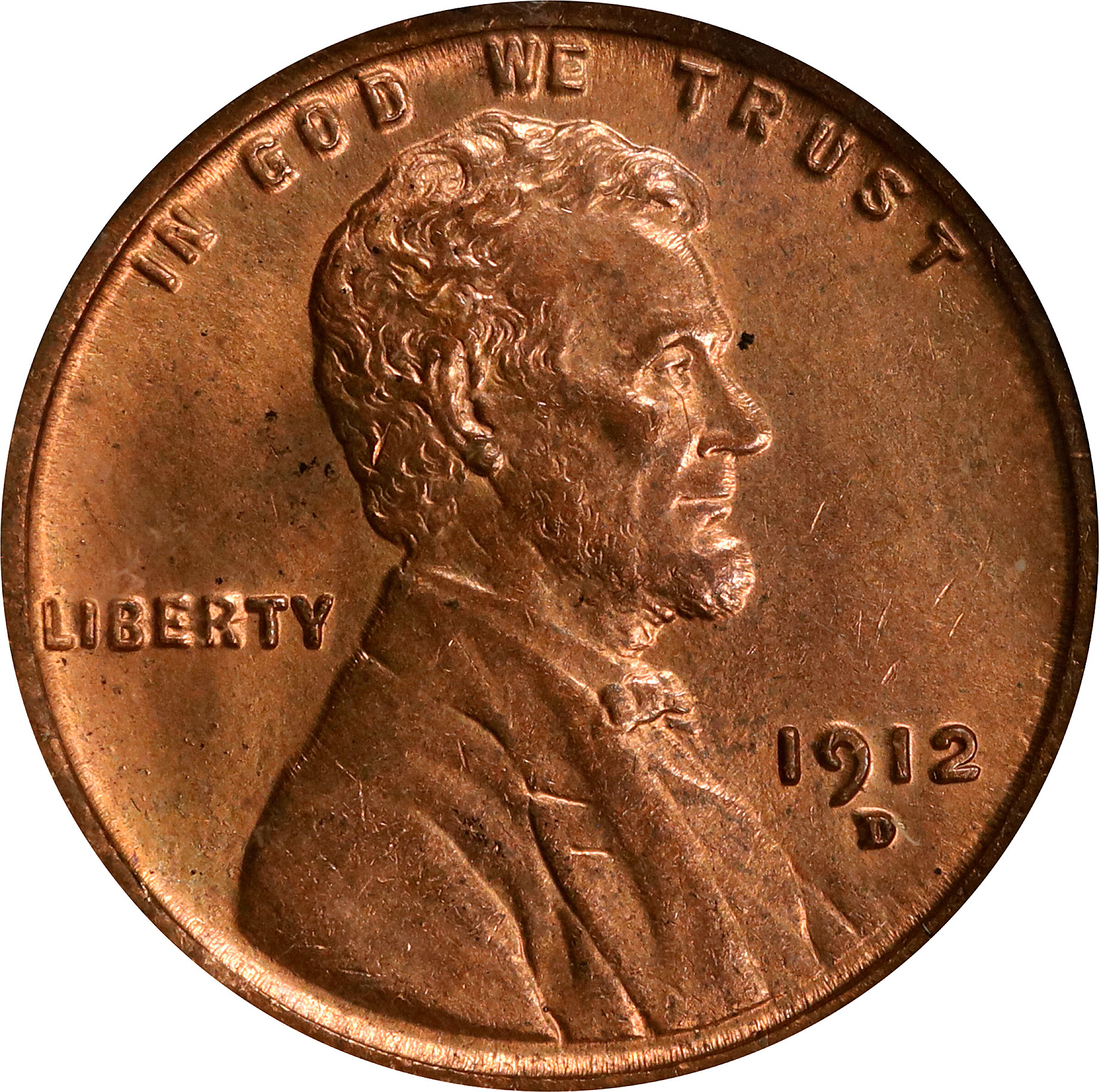 1912-D Lincoln Cent. MS-65 RD (NGC). OH.