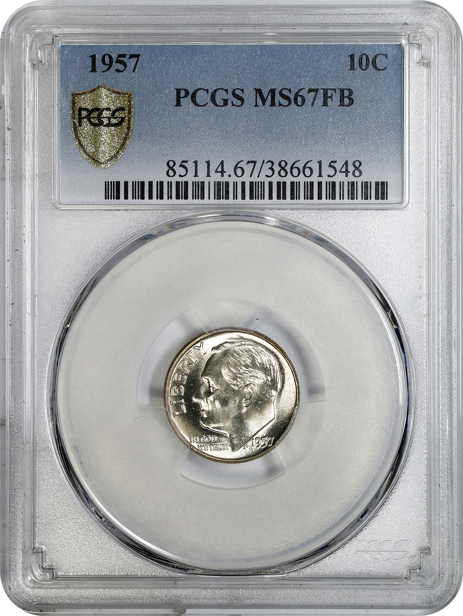 1957 10c MS FB MS67 FB thumbnail 5