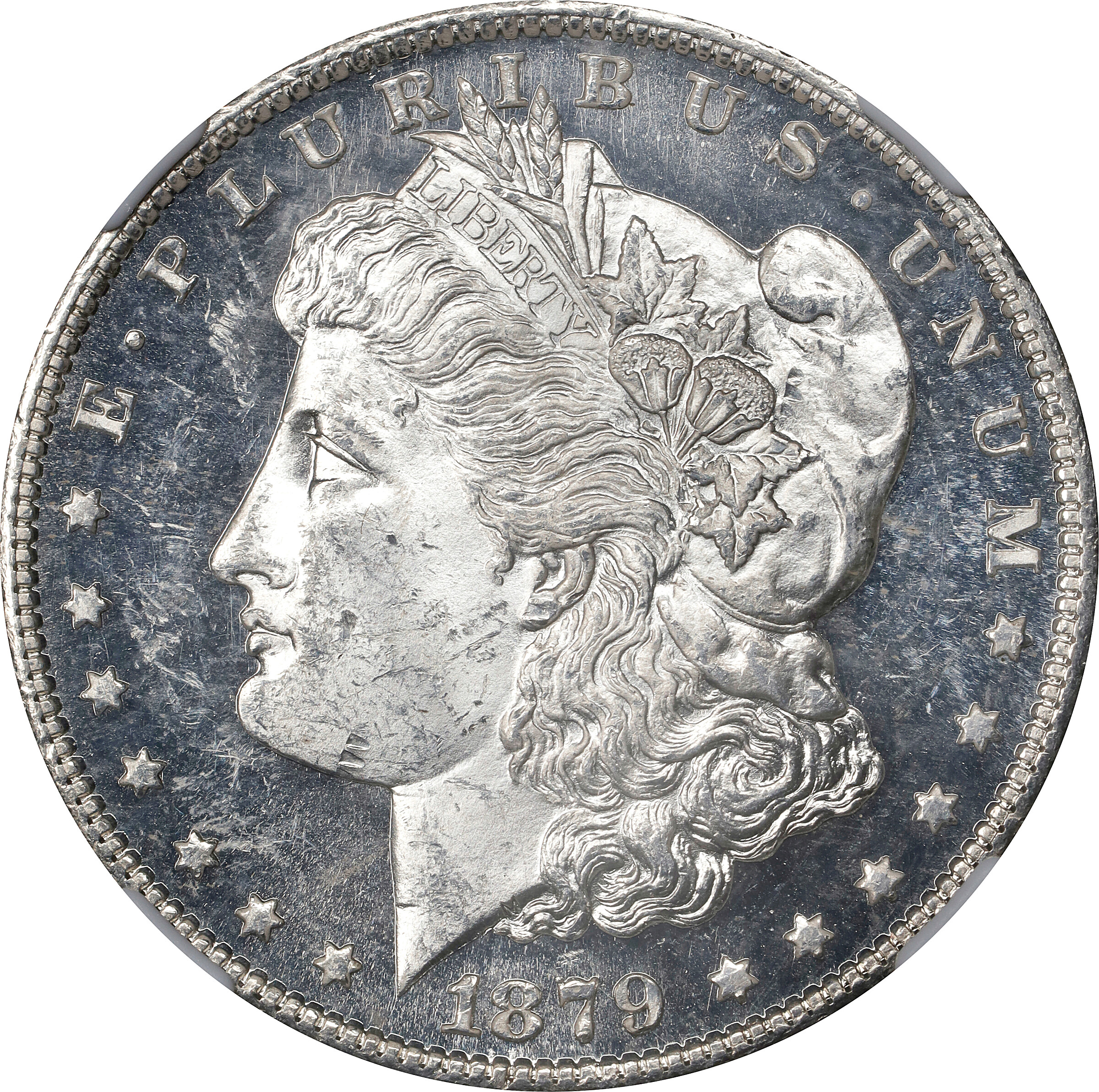 1879-S Morgan Silver Dollar. MS-62 DPL (NGC).