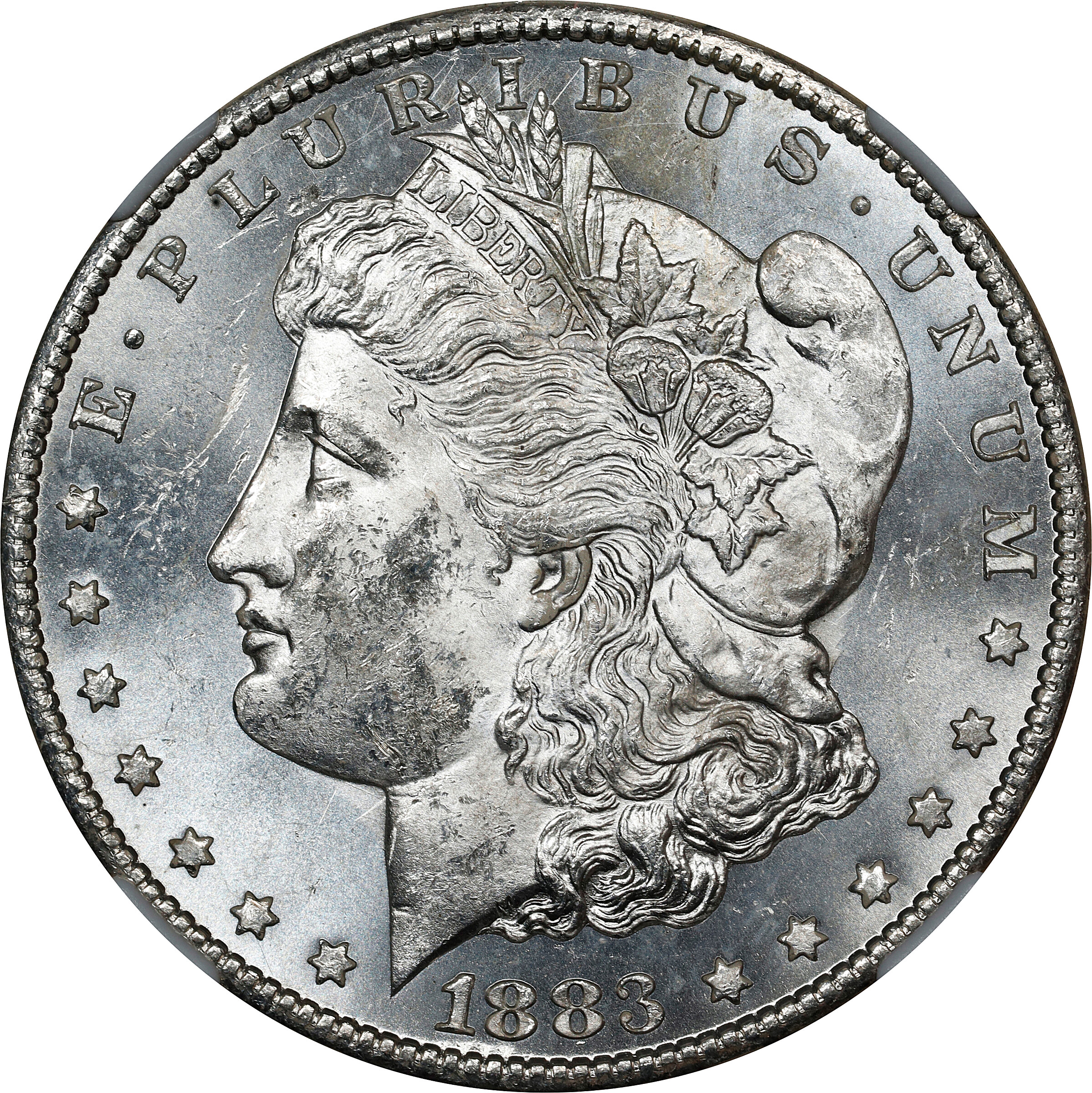 1883-CC Morgan Silver Dollar. MS-61 PL (NGC).
