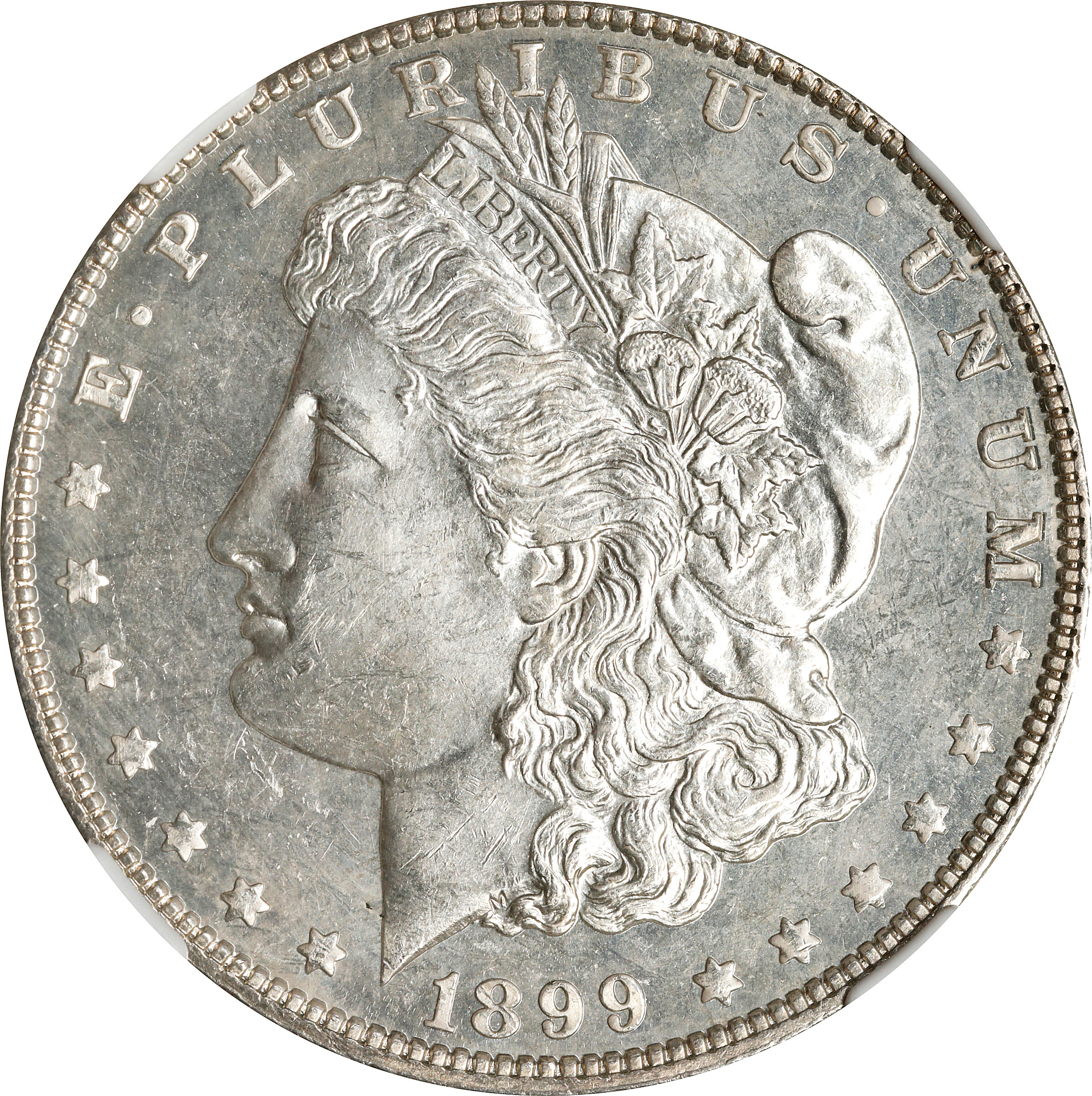 1899 Morgan Silver Dollar. MS-63 PL (NGC).