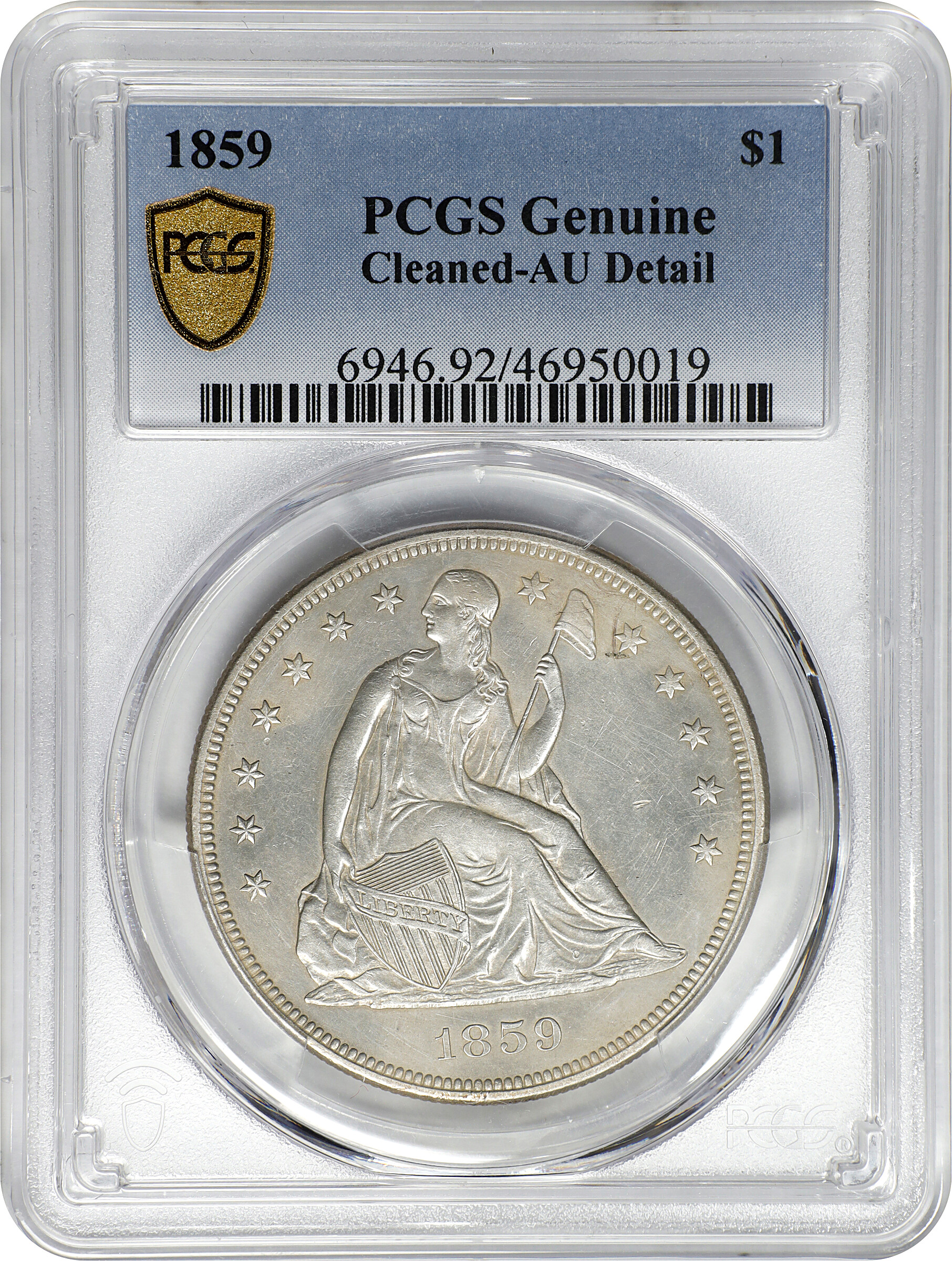 1859 $1 AG3 thumbnail 5