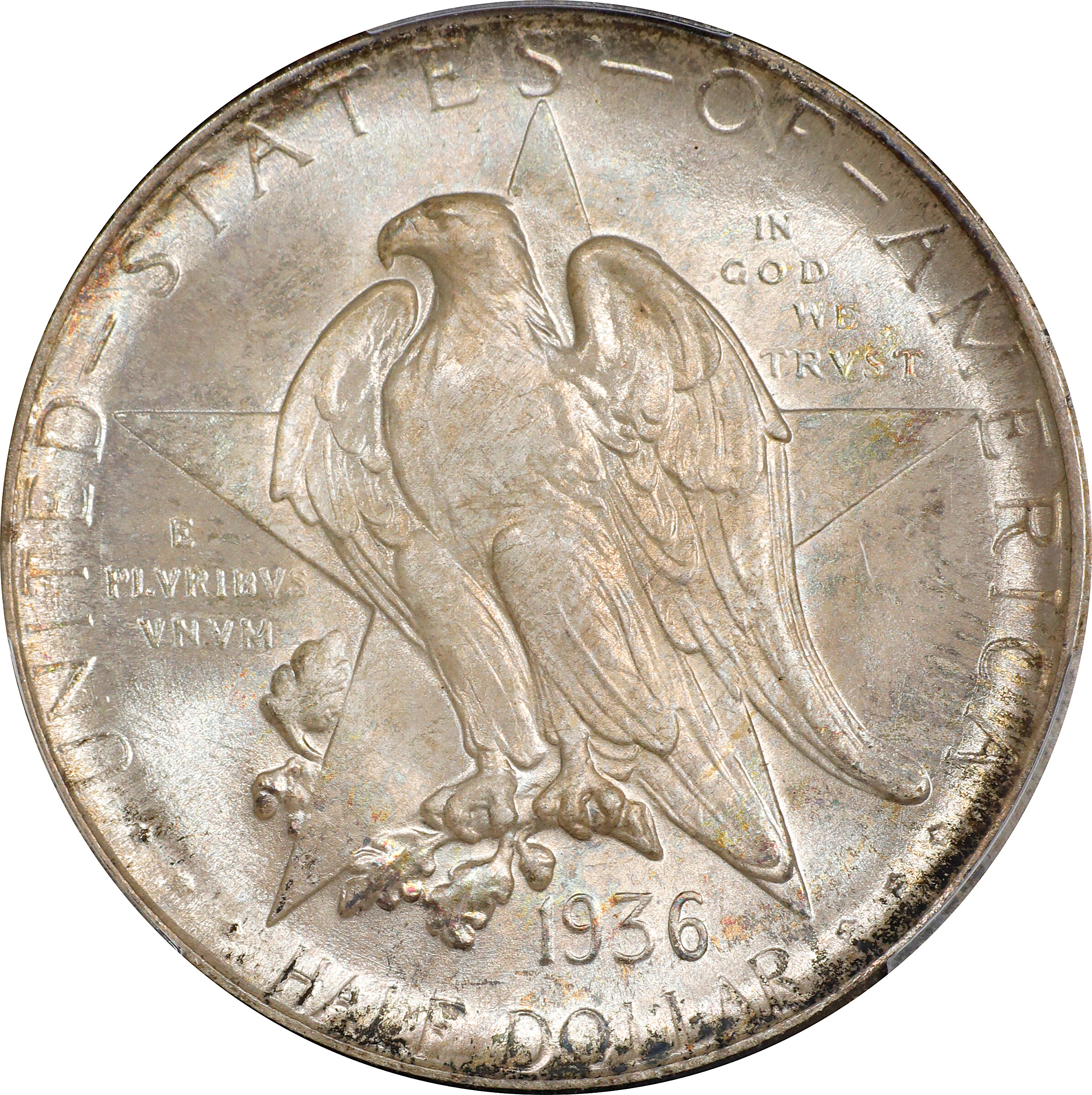1936-D Texas Independence Centennial. Unc Details--Stained (PCGS).