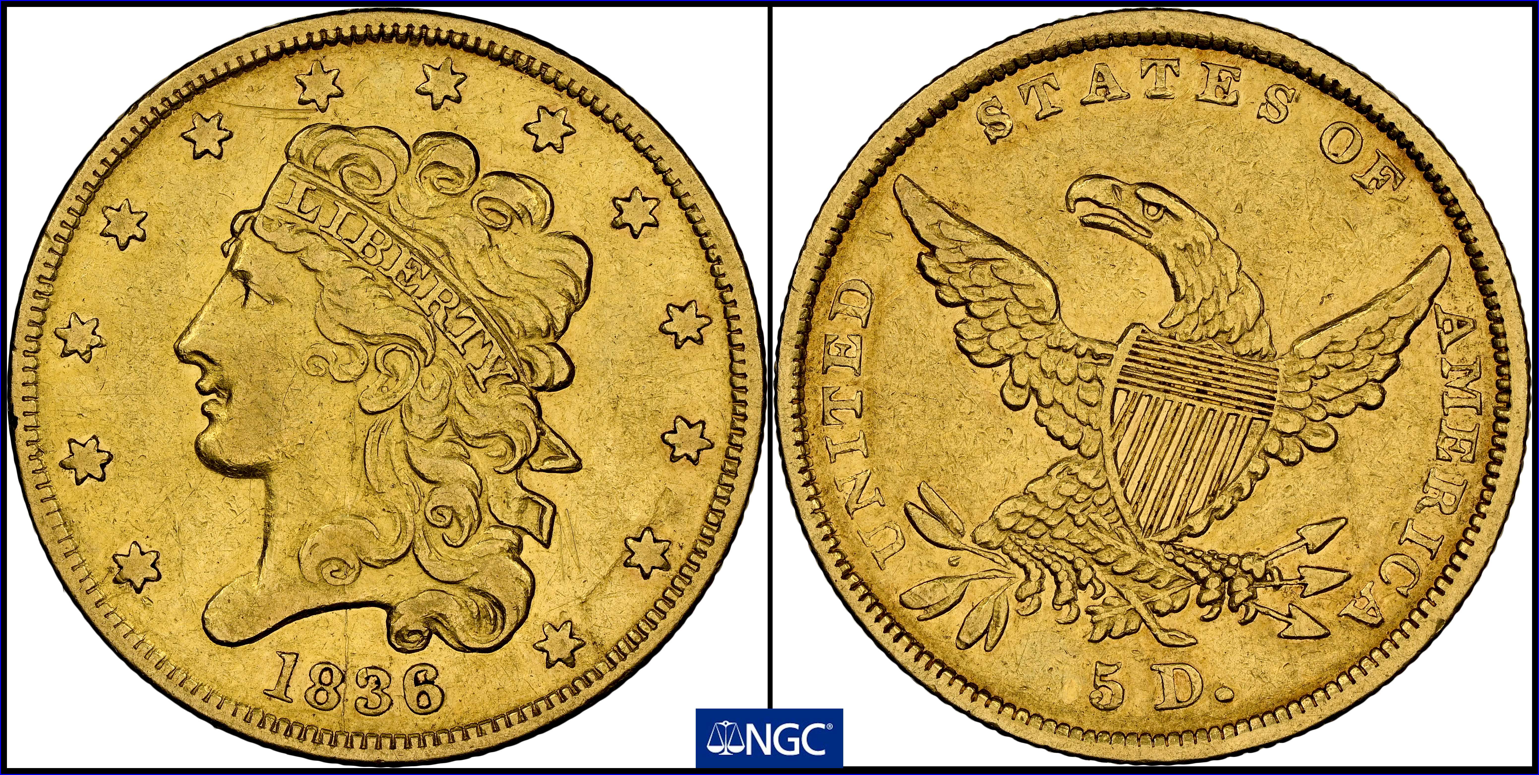1836 $5  HM-5 MS thumbnail 14