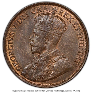 image for: Canada: George V Cent 1913 MS65 Brown PCGS,...