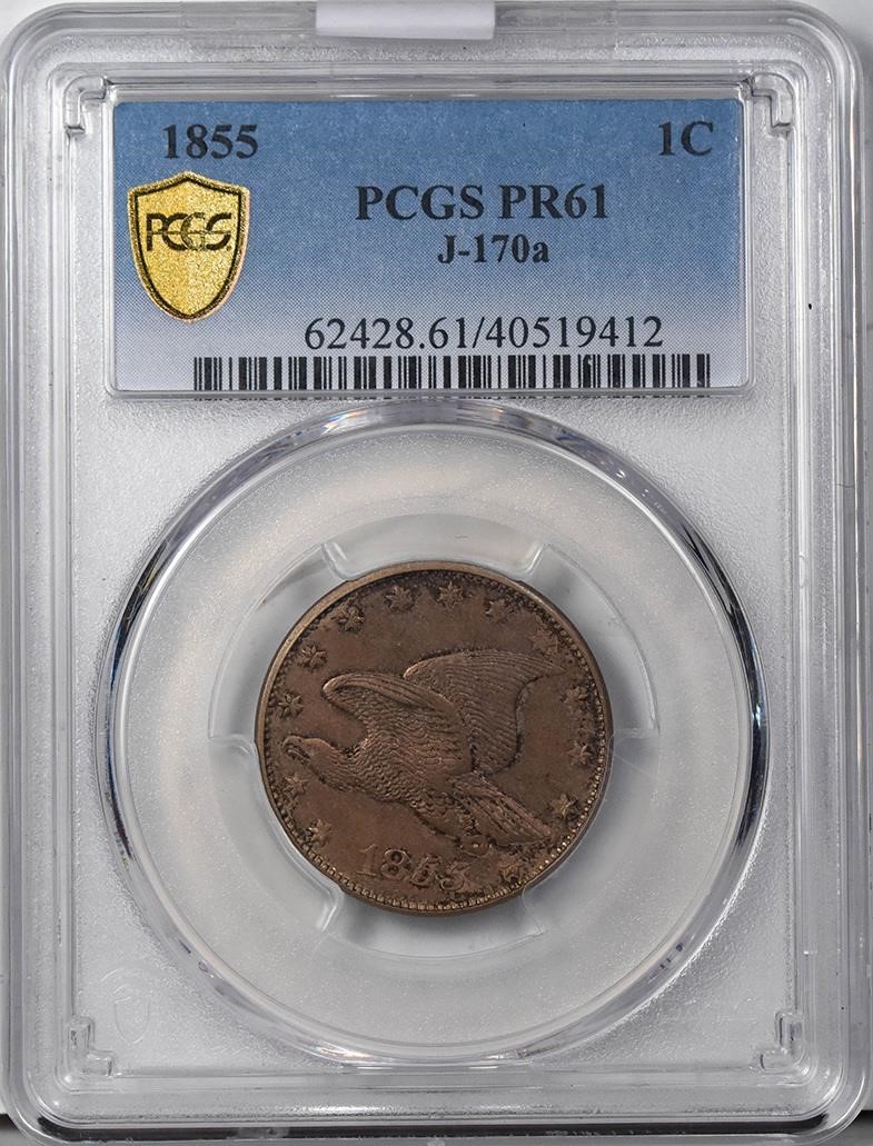 1855 P1c Copper-Nickel, J-170a PR63 thumbnail 7