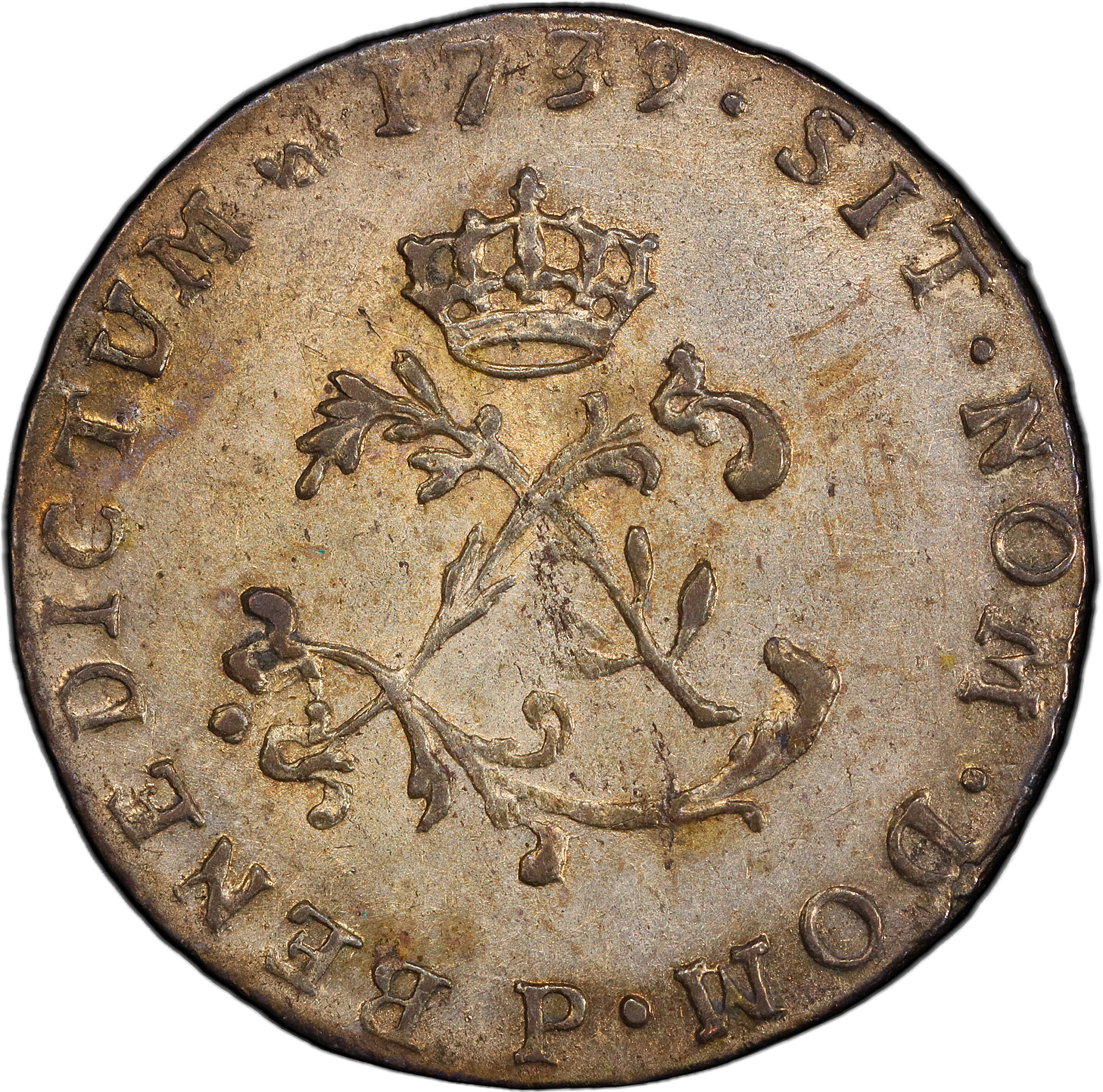 1739-P Sou Marque. Dijon Mint. Vlack-163a. Rarity-6. AU-53 (PCGS).